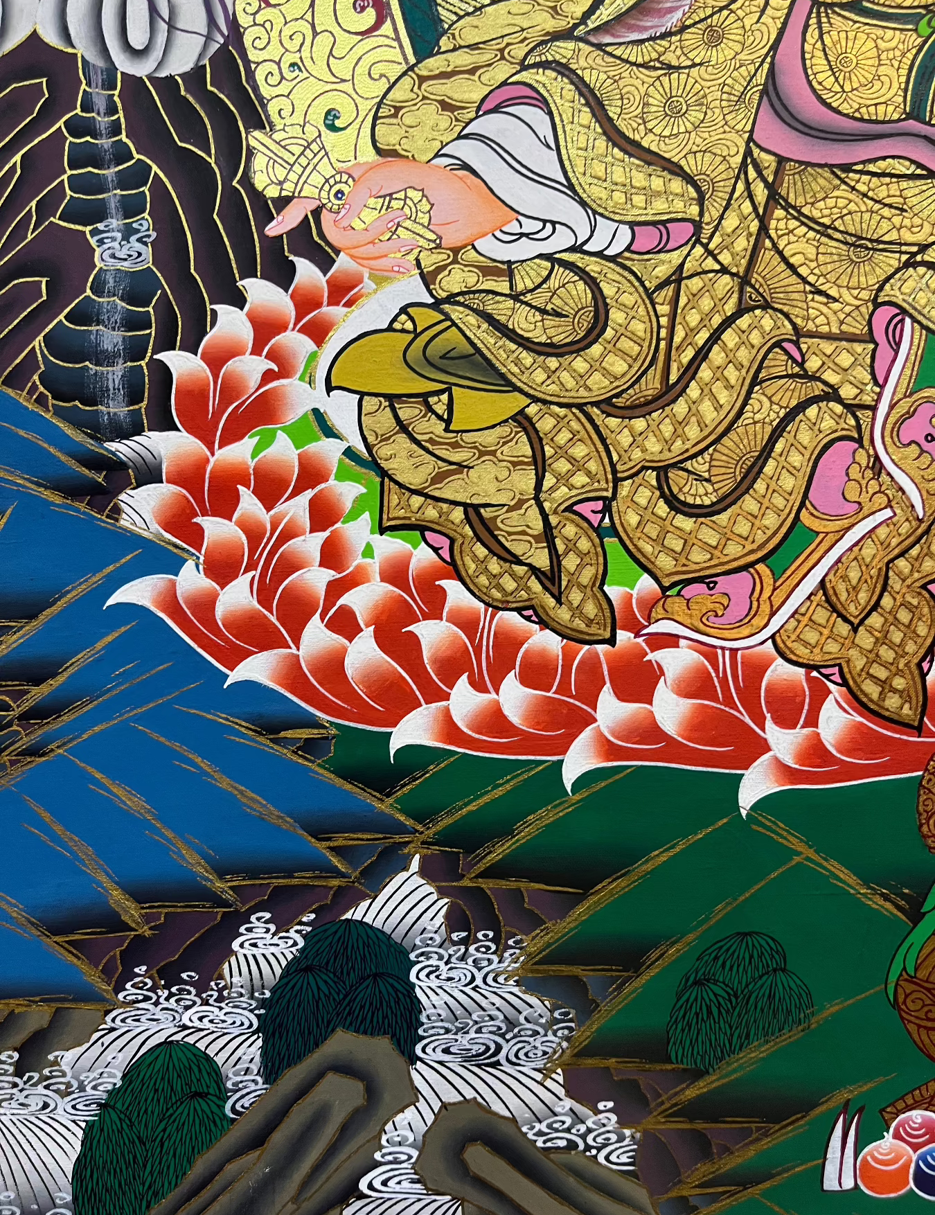 Handpainted Guru Rinpoche Thangka Painting