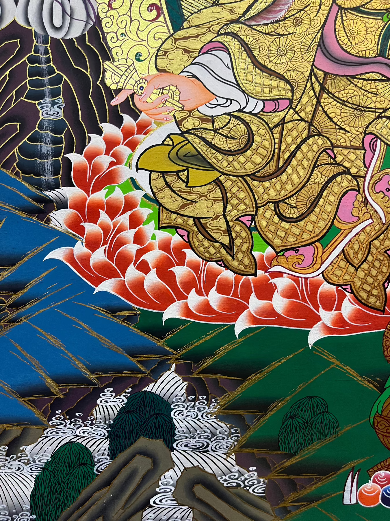 Handpainted Guru Rinpoche Thangka Painting
