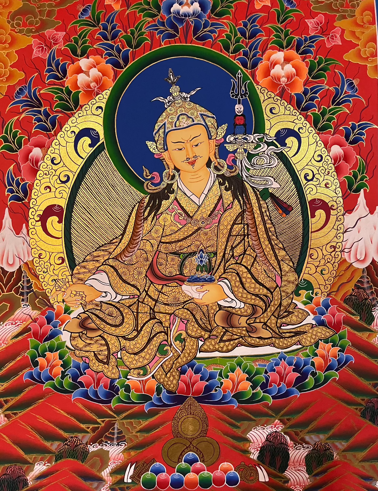 Guru Rinpoche Thangka - Tibetan Art