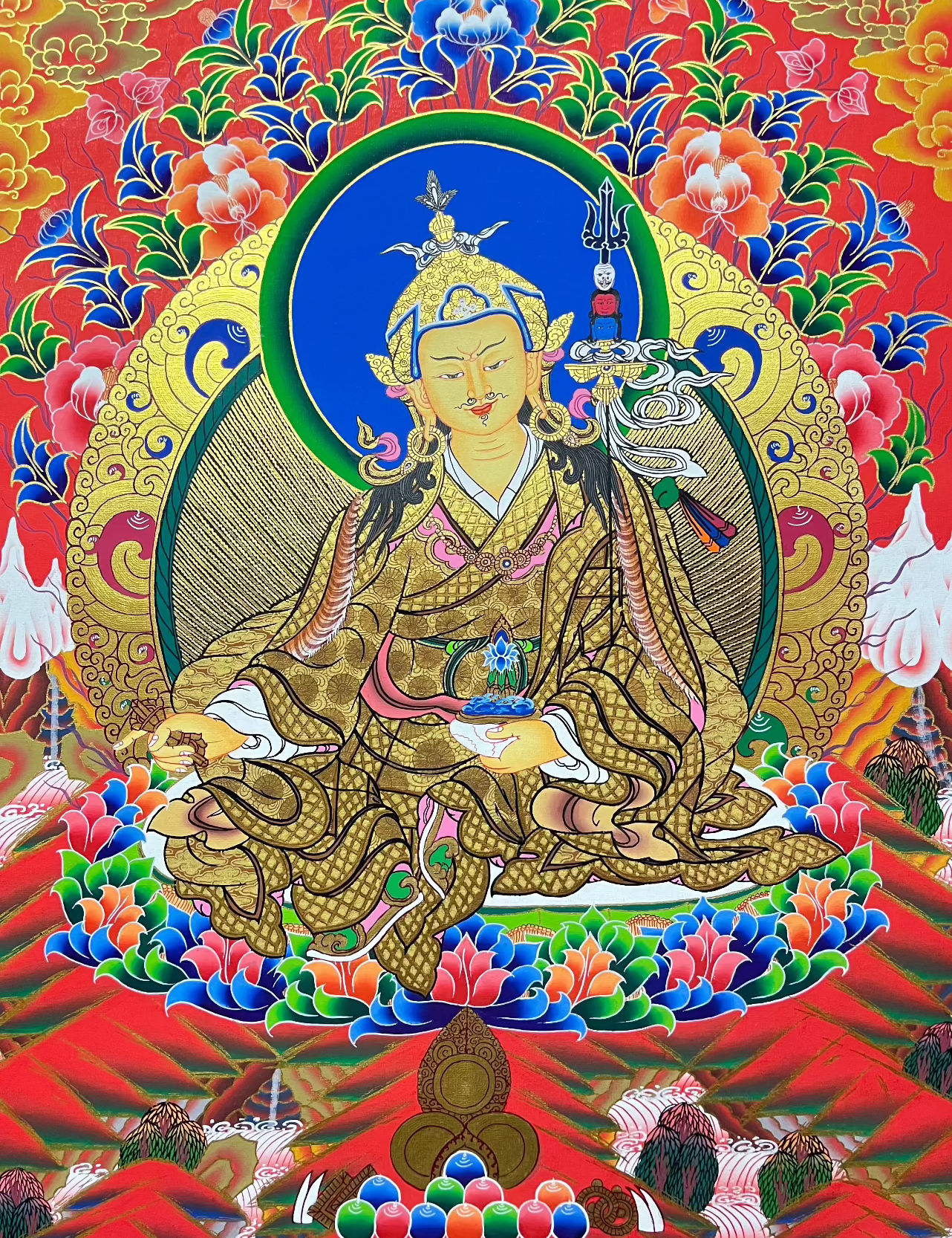 Guru Rinpoche Thangka - Tibetan Art