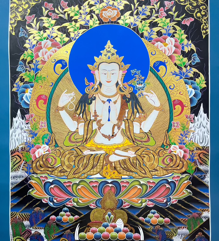 Chengresi Thangka Painting -High Quality