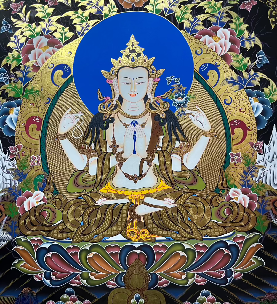 Chengresi Thangka Painting -High Quality