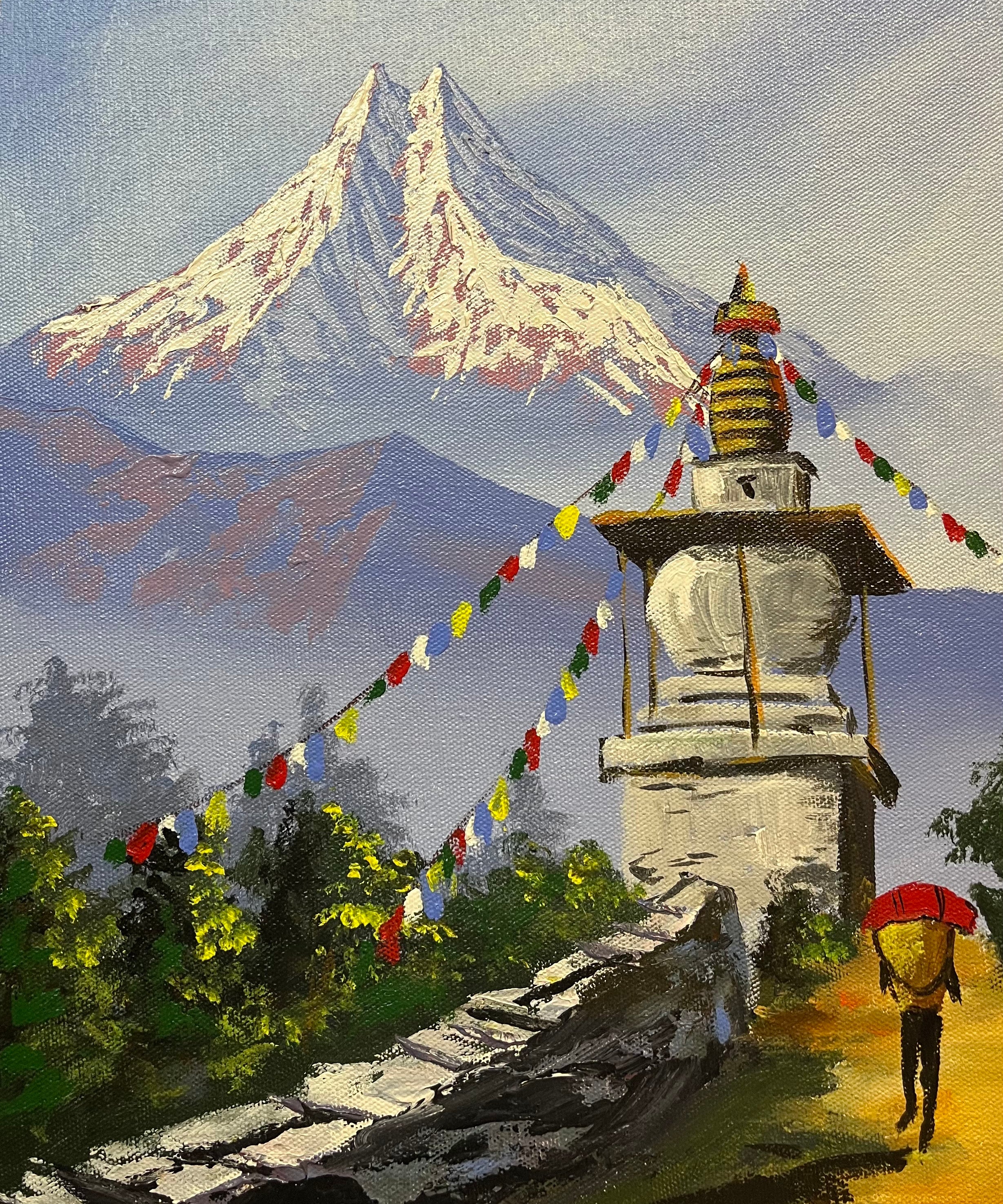 Mount Machapuchare Oil Painting