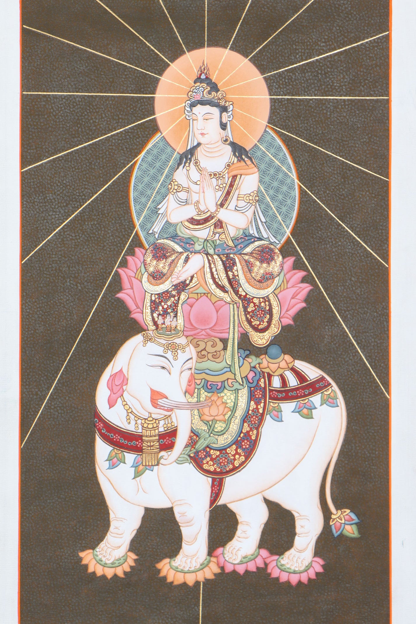 Japanese Buddha Thangka Painting for meditation practices.
