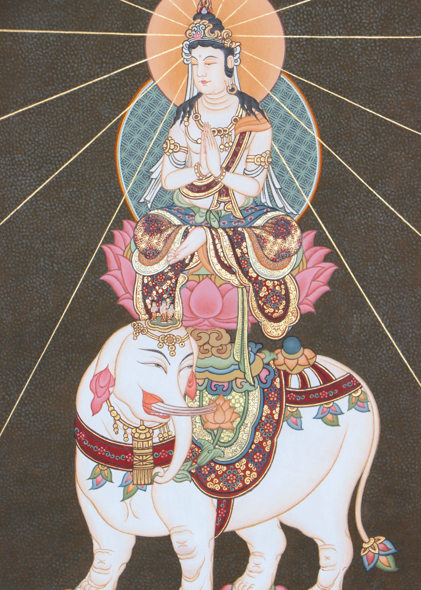 Japanese Buddha Thangka Painting for meditation practices.
