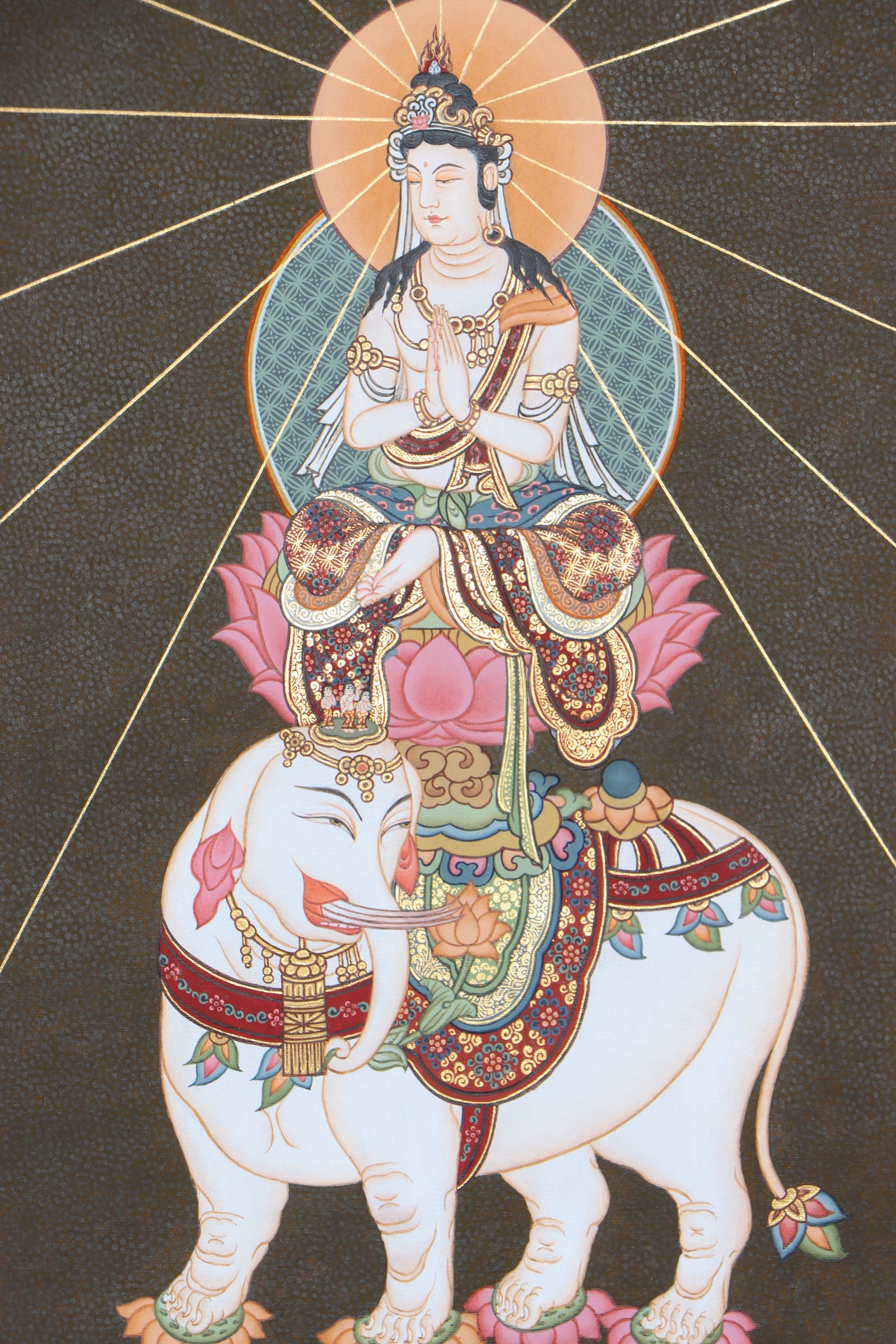 Japanese Buddha Thangka Painting for meditation practices.