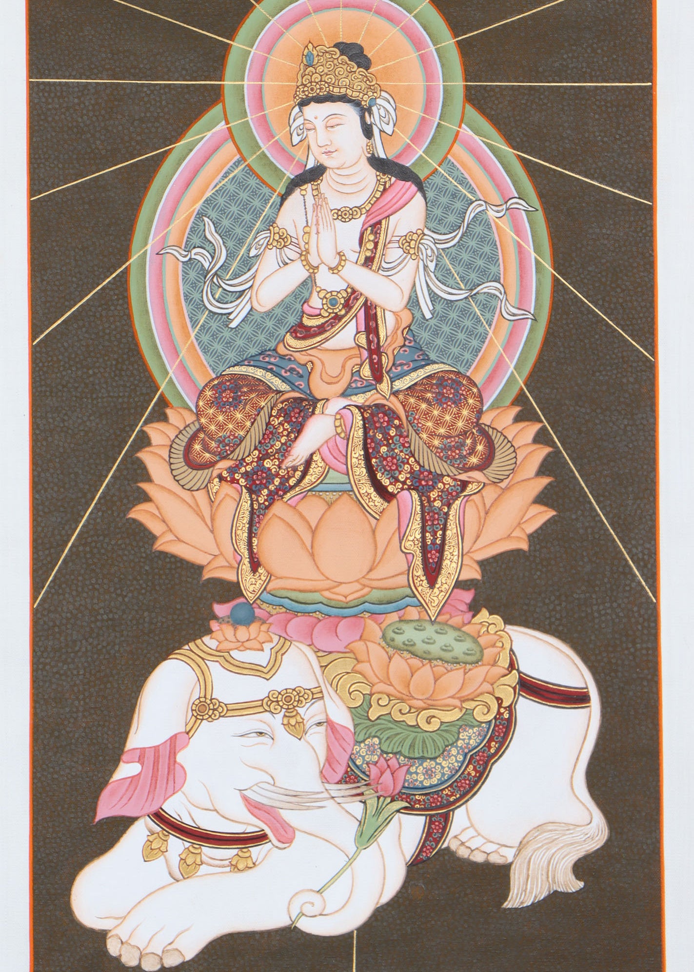 Japanese Buddha Thangka Painting for ritual purposes.