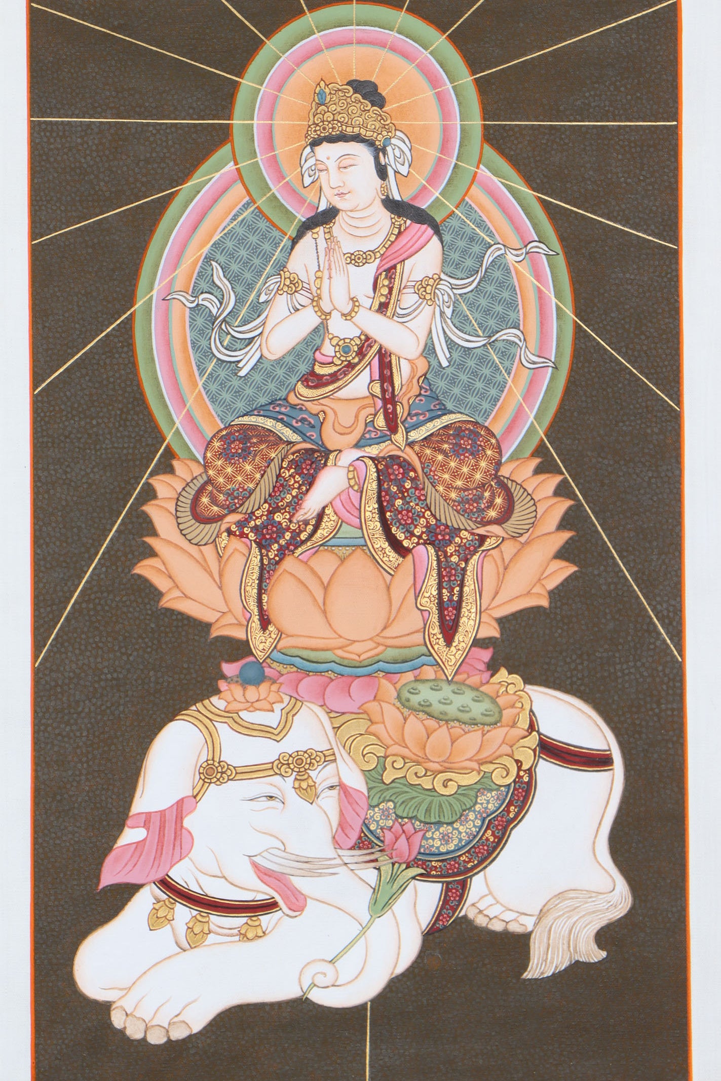 Japanese Buddha Thangka Painting for ritual purposes.
