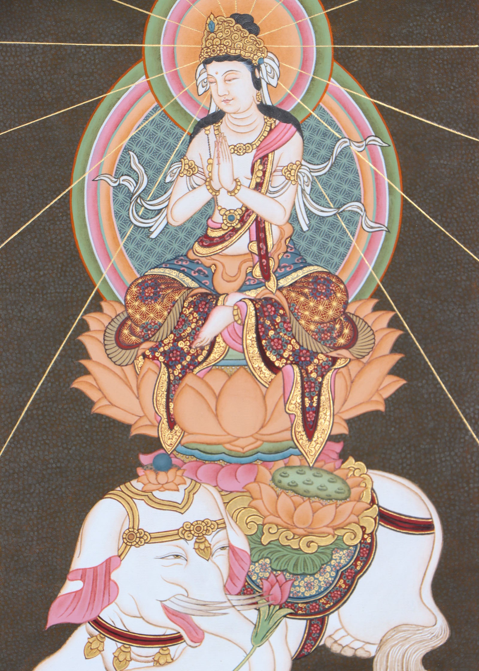 Japanese Buddha Thangka Painting for ritual purposes.