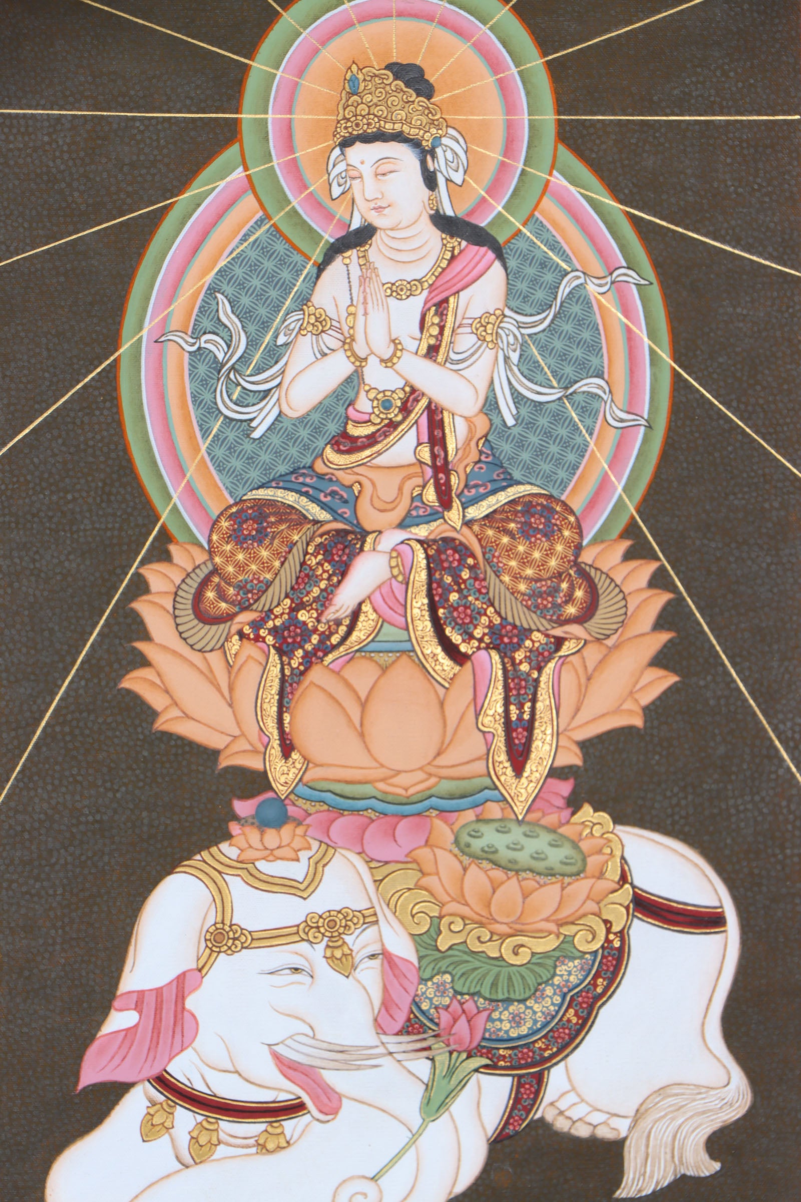 Japanese Buddha Thangka Painting for ritual purposes.