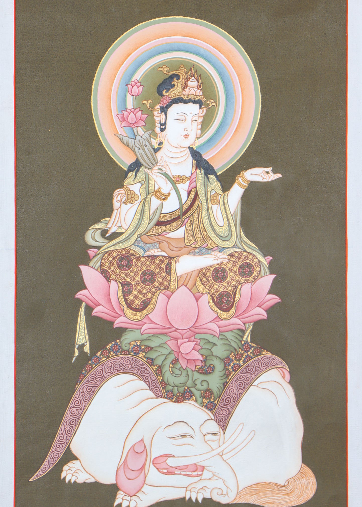 Japanese Buddha Thangka Painting for wall decor.