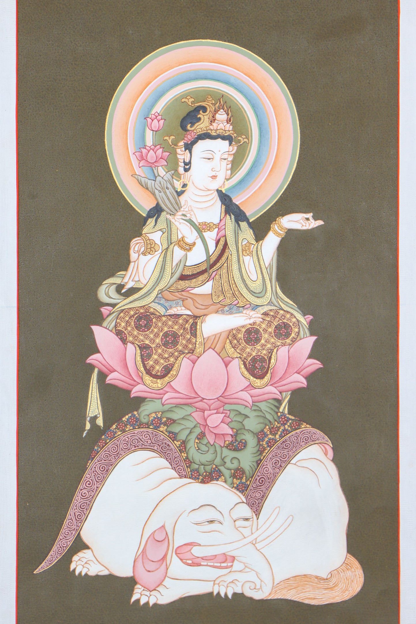 Japanese Buddha Thangka Painting for wall decor.