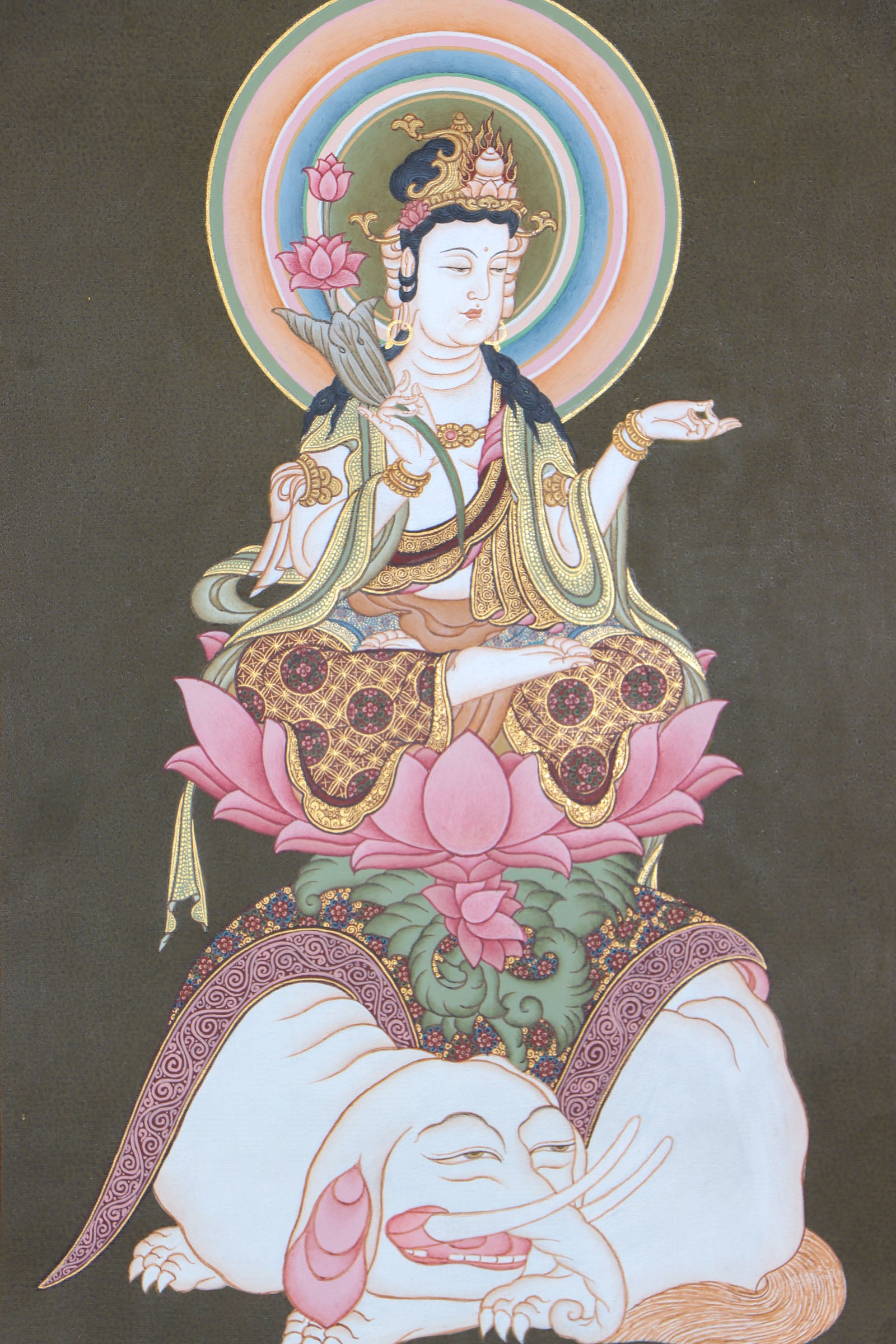 Japanese Buddha Thangka Painting for wall decor.