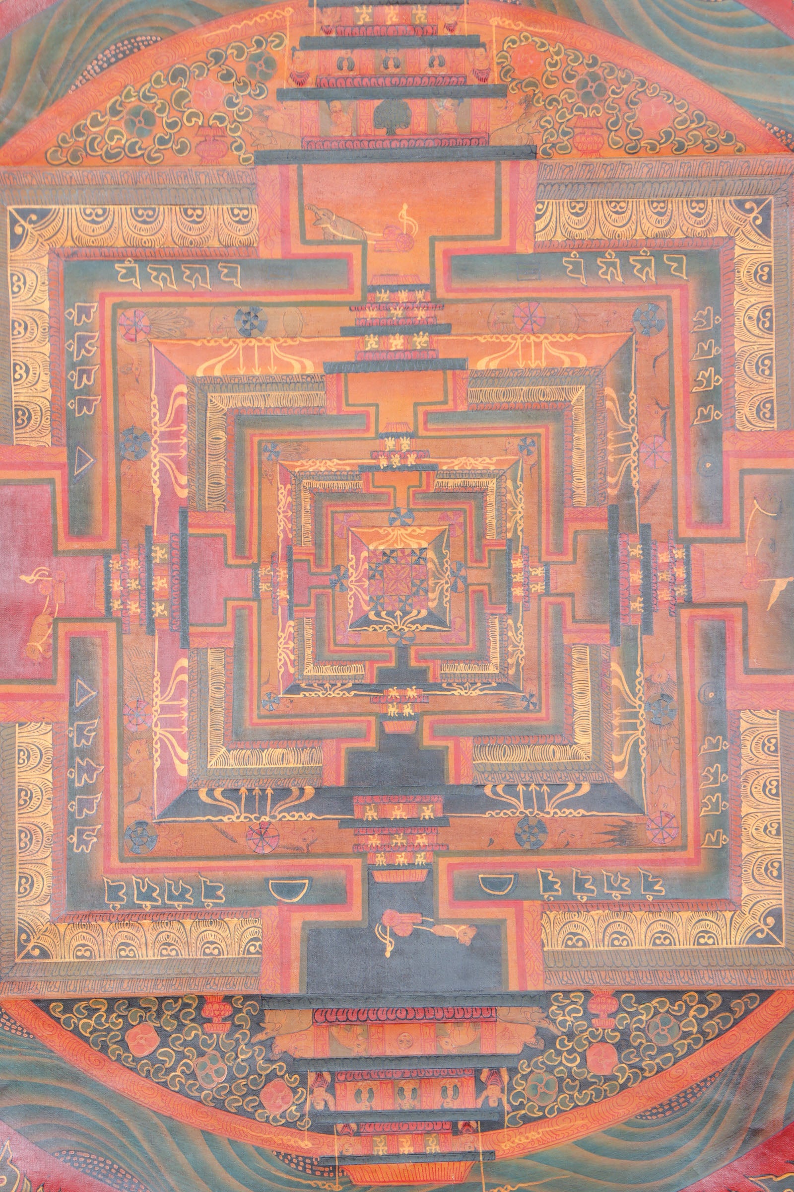 Kalachakra Mandala Thangka Painting for spirituality.