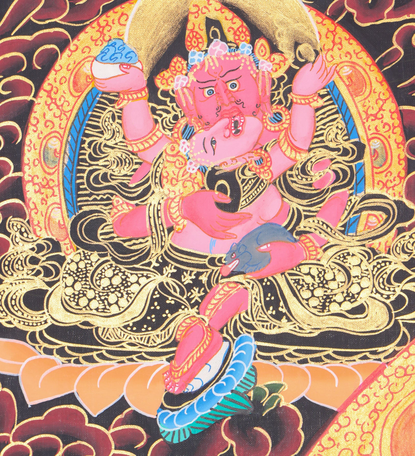 Zambala Thangka for wealth and prosperity .