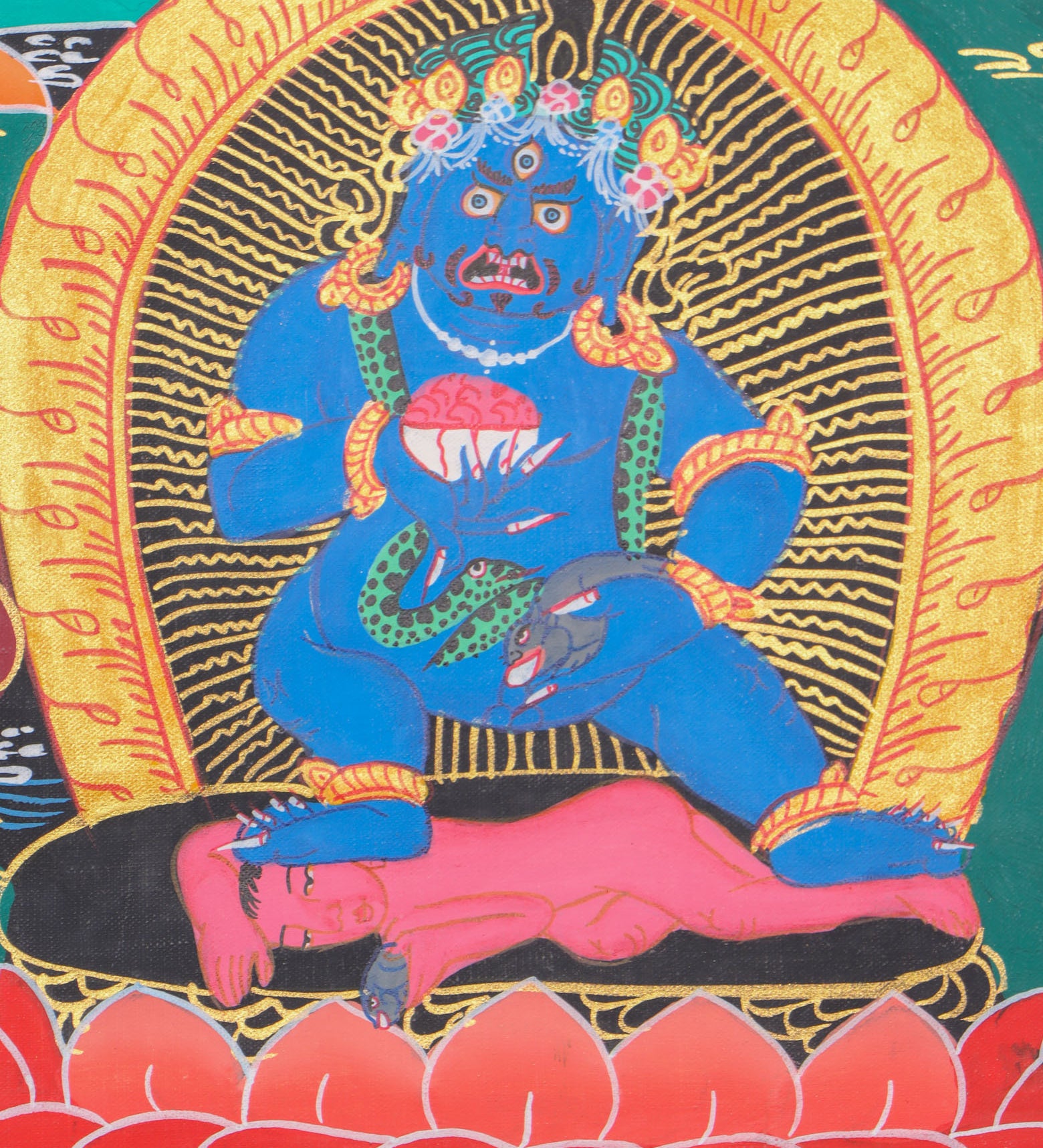 Zambala Thangka for wealth and prosperity .