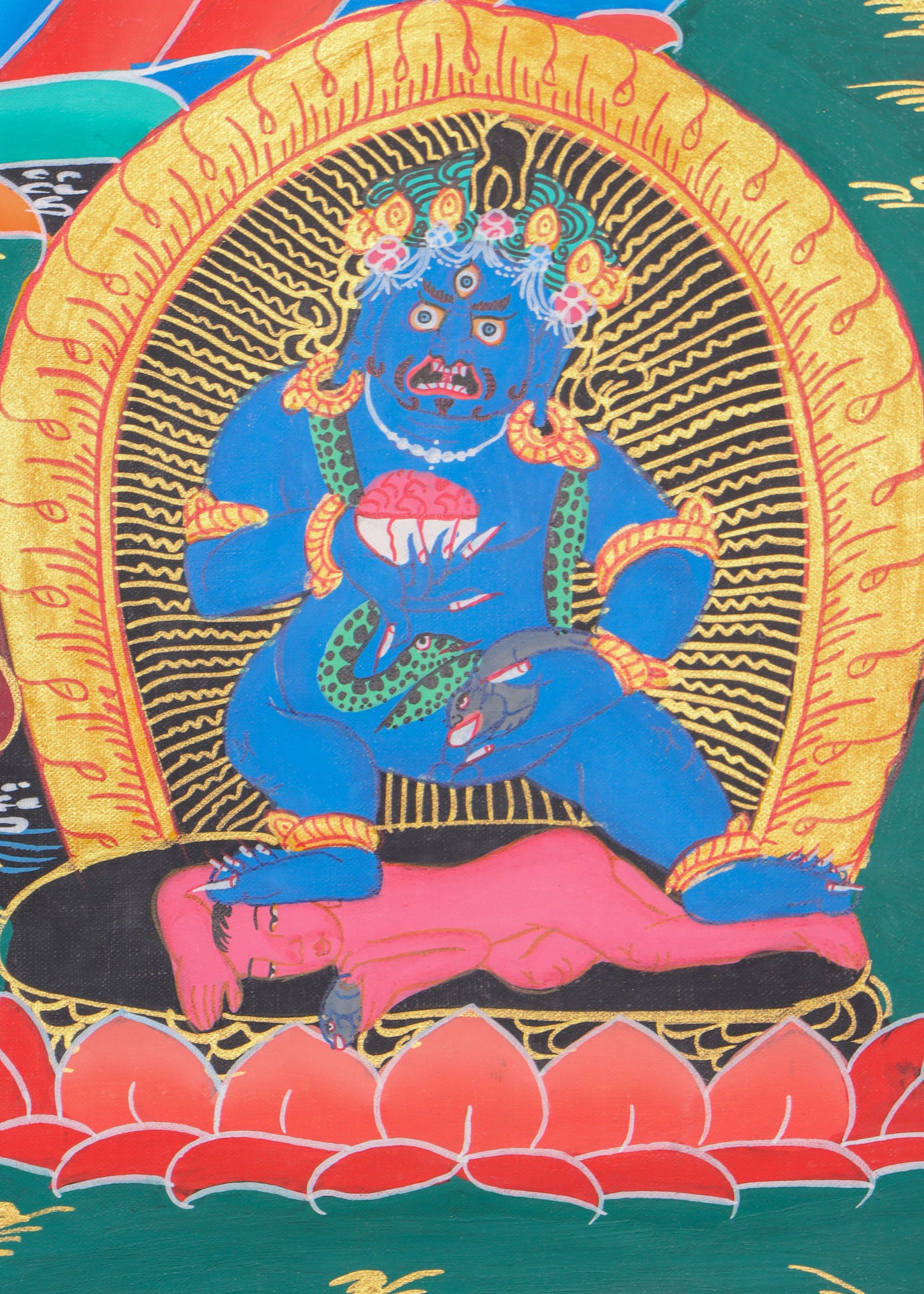 Zambala Thangka for wealth and prosperity .