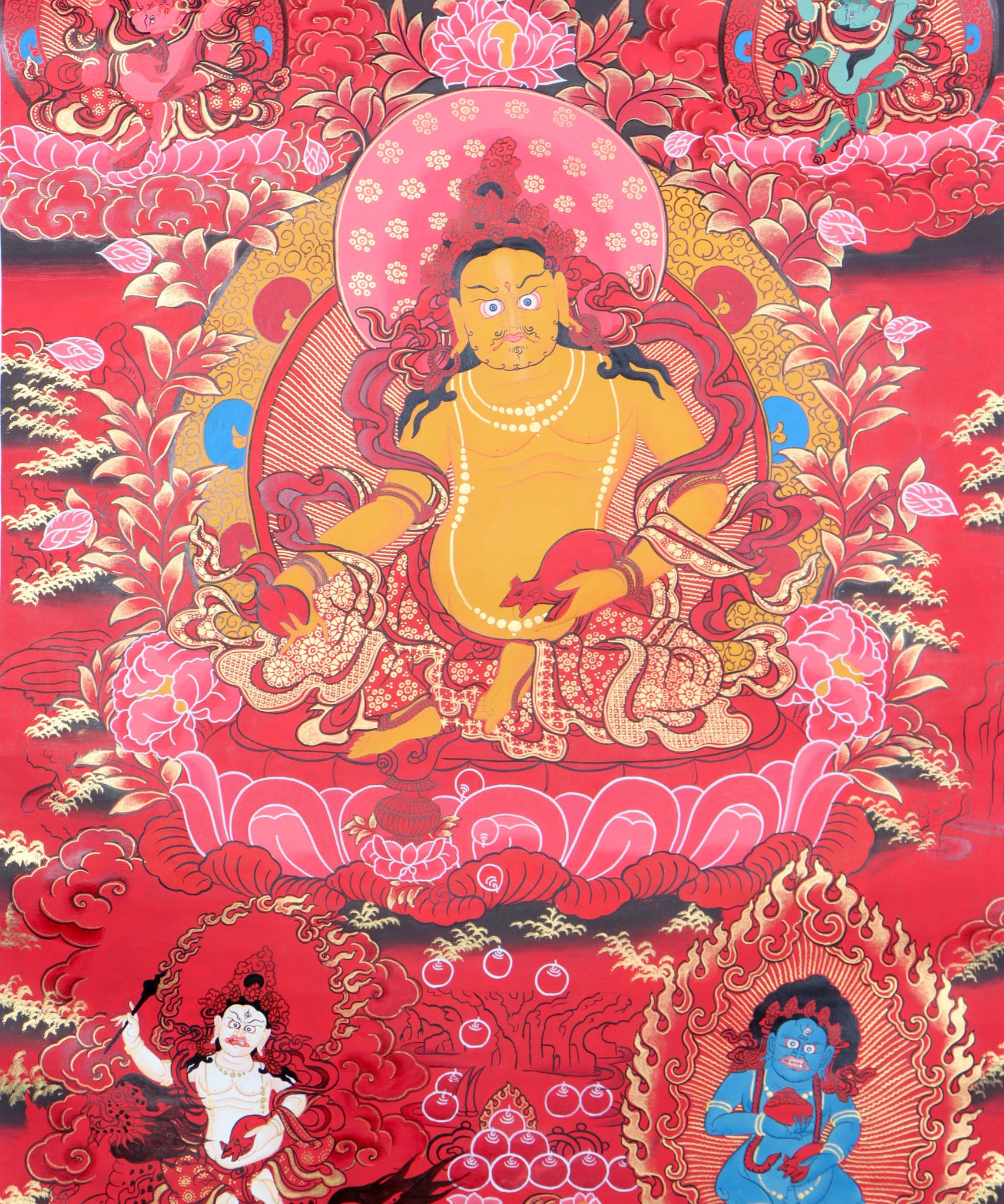 Kuber Thangka Paintings facilitate meditation and transformation of the Mind and Body.