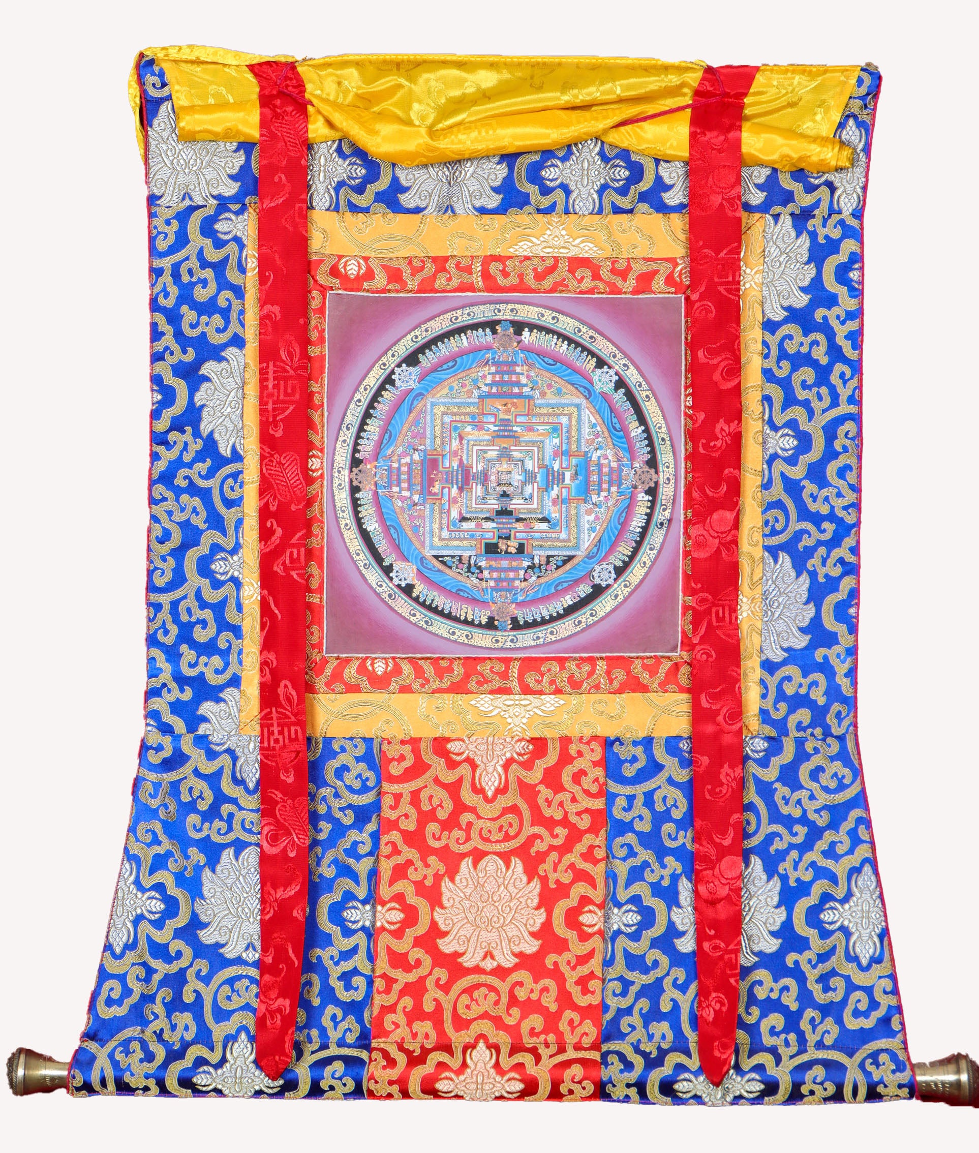 Vajrakilaya Brocade Thangka Painting for devotion, meditation, and ritualistic ceremonies.