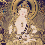 Vajrasattva Thangka Art on Cotton Canvas