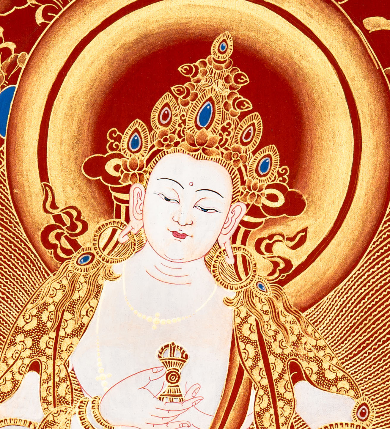 Vajrasattva Thangka - Handpainted Art