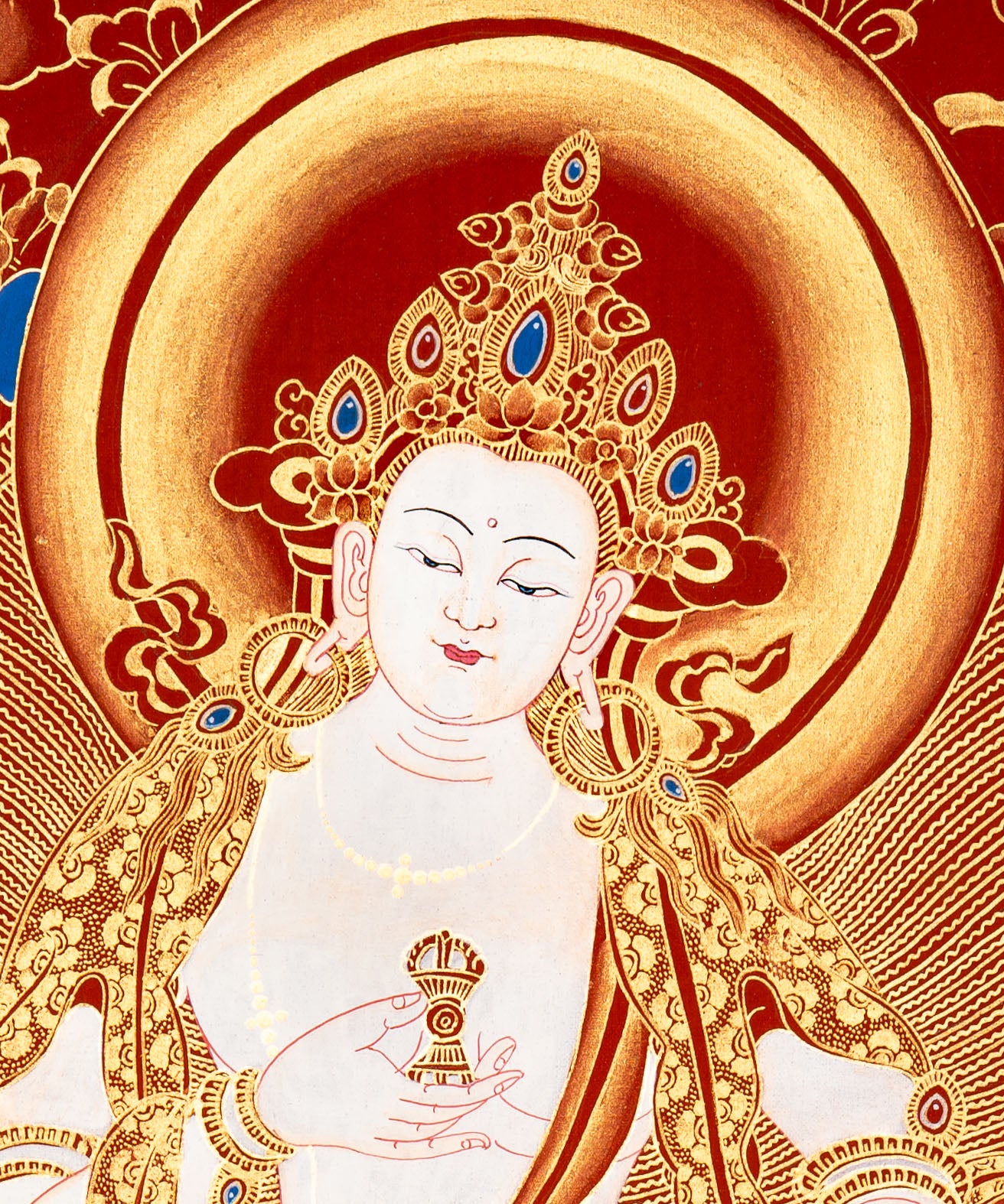 Vajrasattva Thangka - Handpainted Art