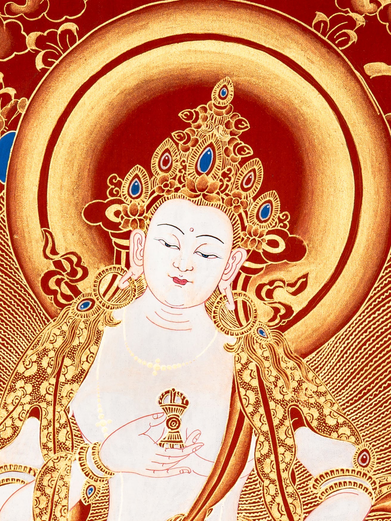 Vajrasattva Thangka - Handpainted Art