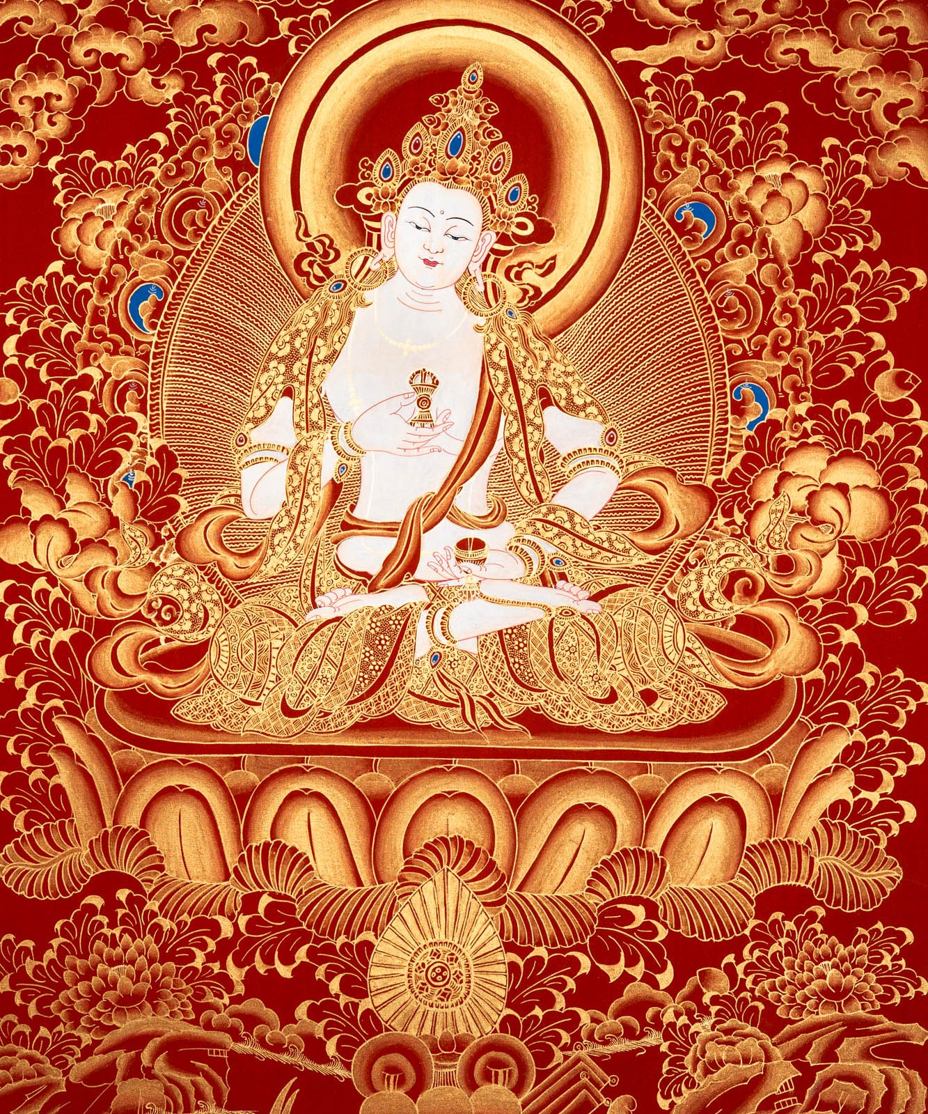 Vajrasattva Thangka - Handpainted Art