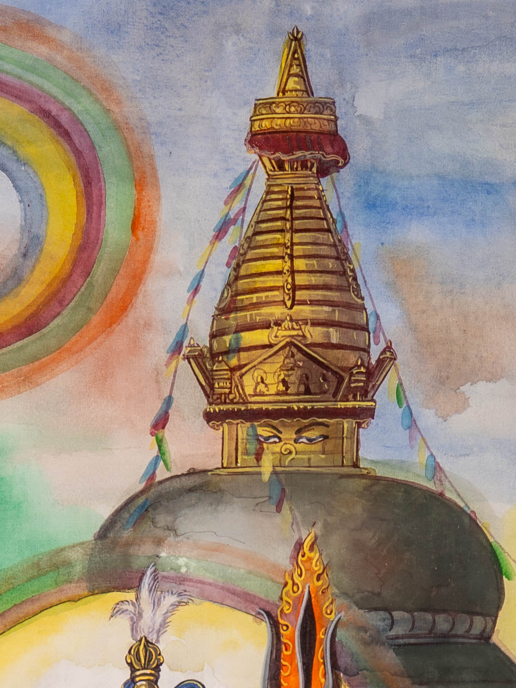 Guru Rinpoche Thangka – Handpainted Newari Masterpiece