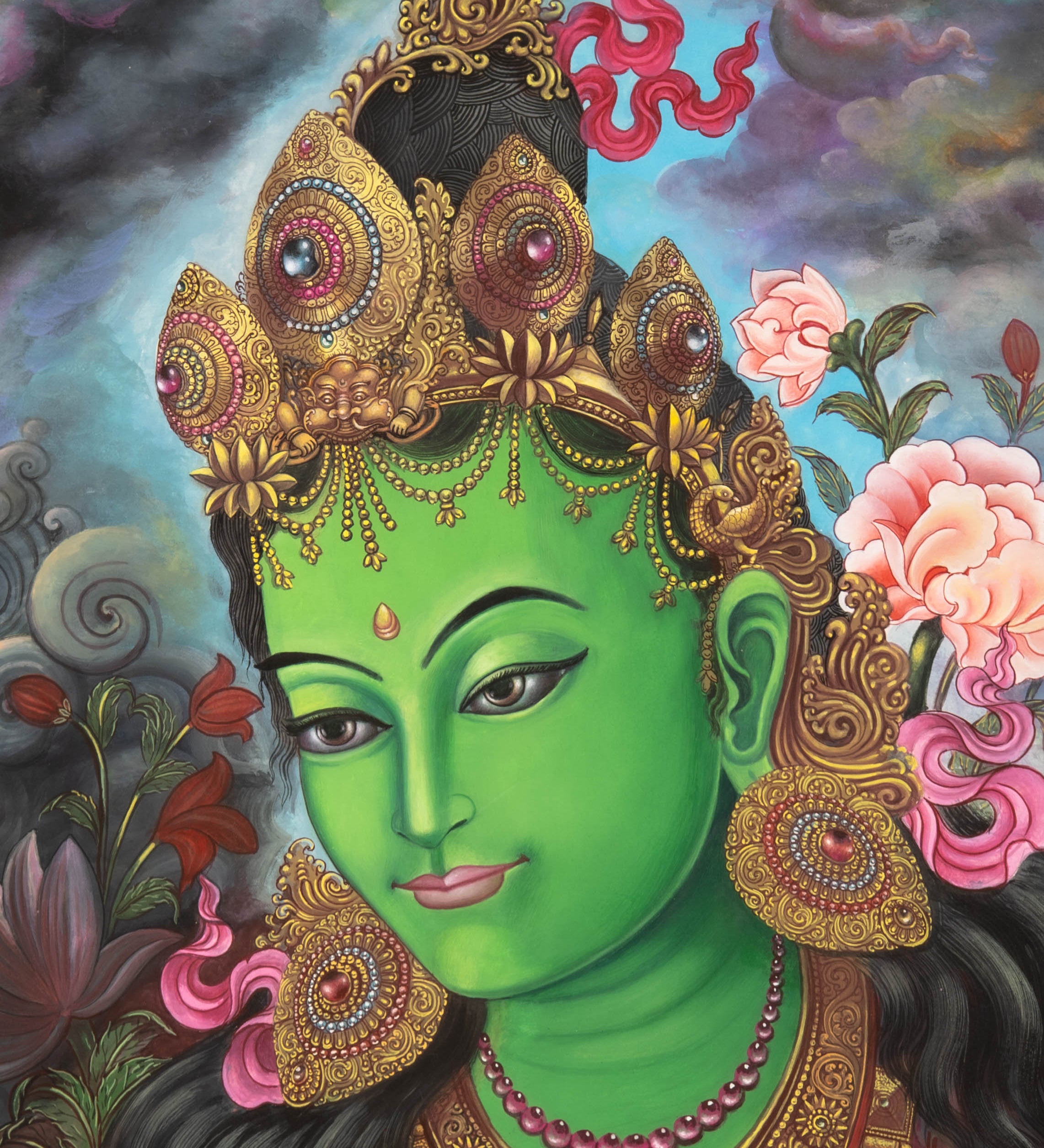 Green Tara - Sacred Newari Art