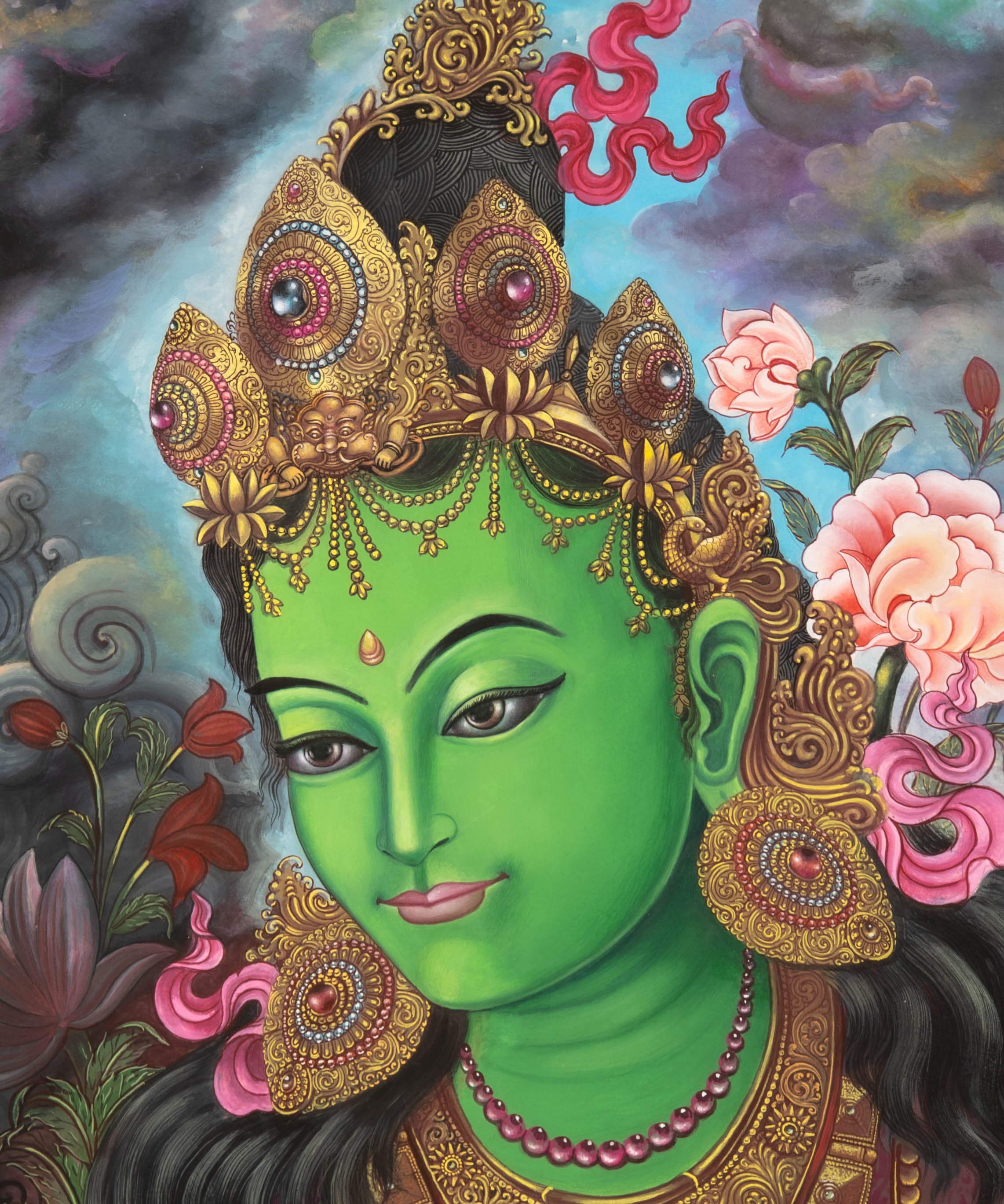 Green Tara - Sacred Newari Art