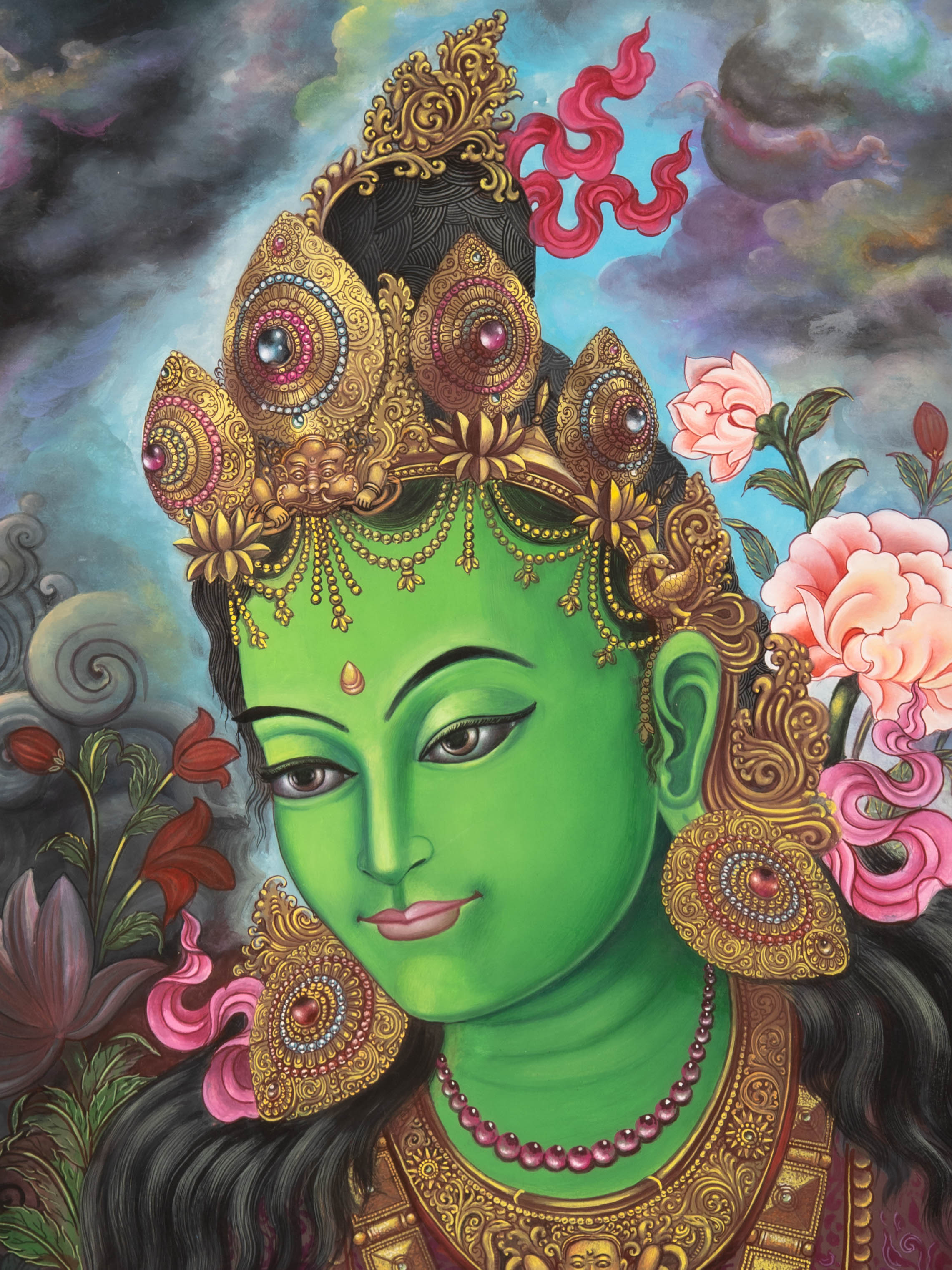 Green Tara - Sacred Newari Art