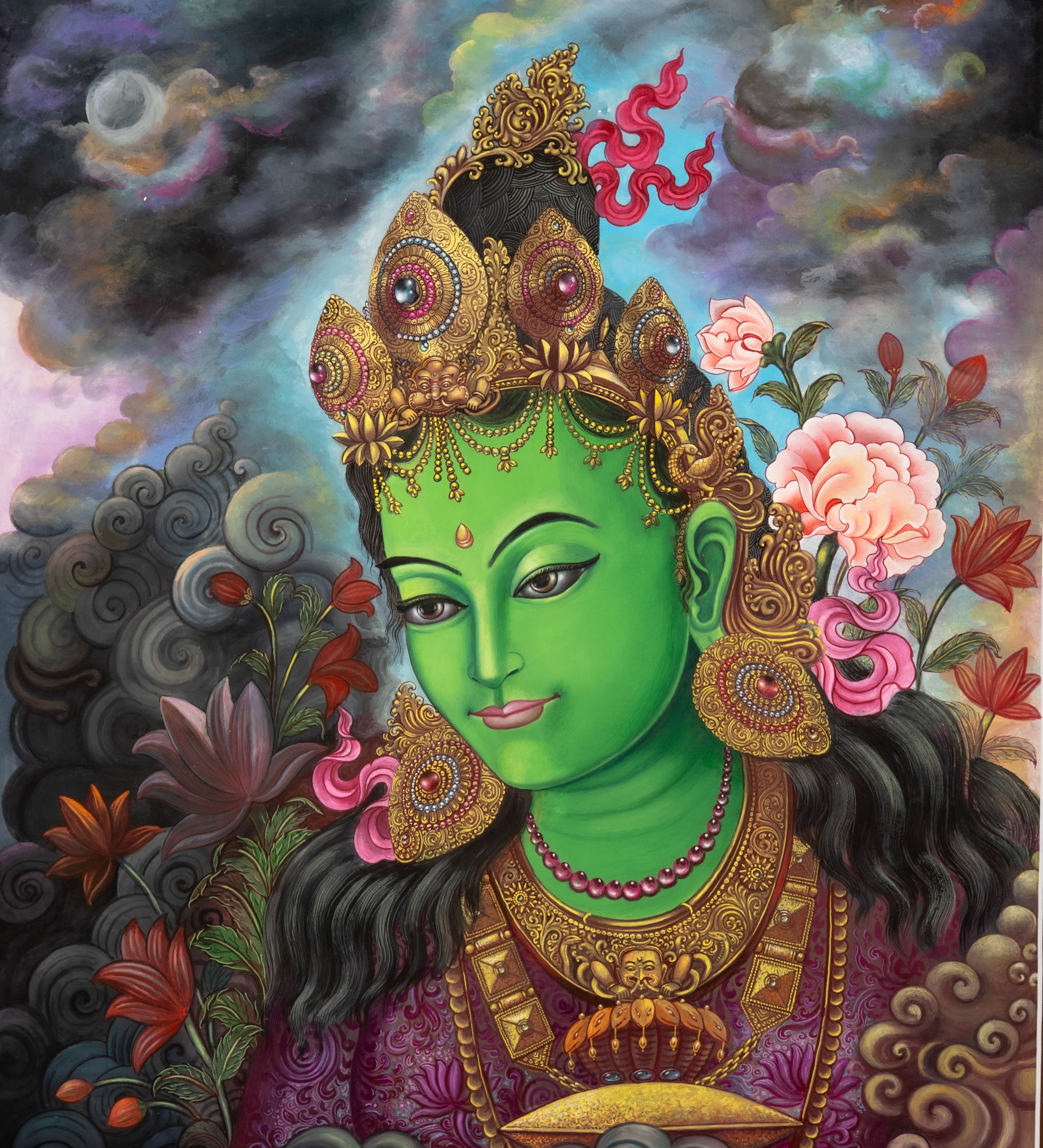 Green Tara - Sacred Newari Art