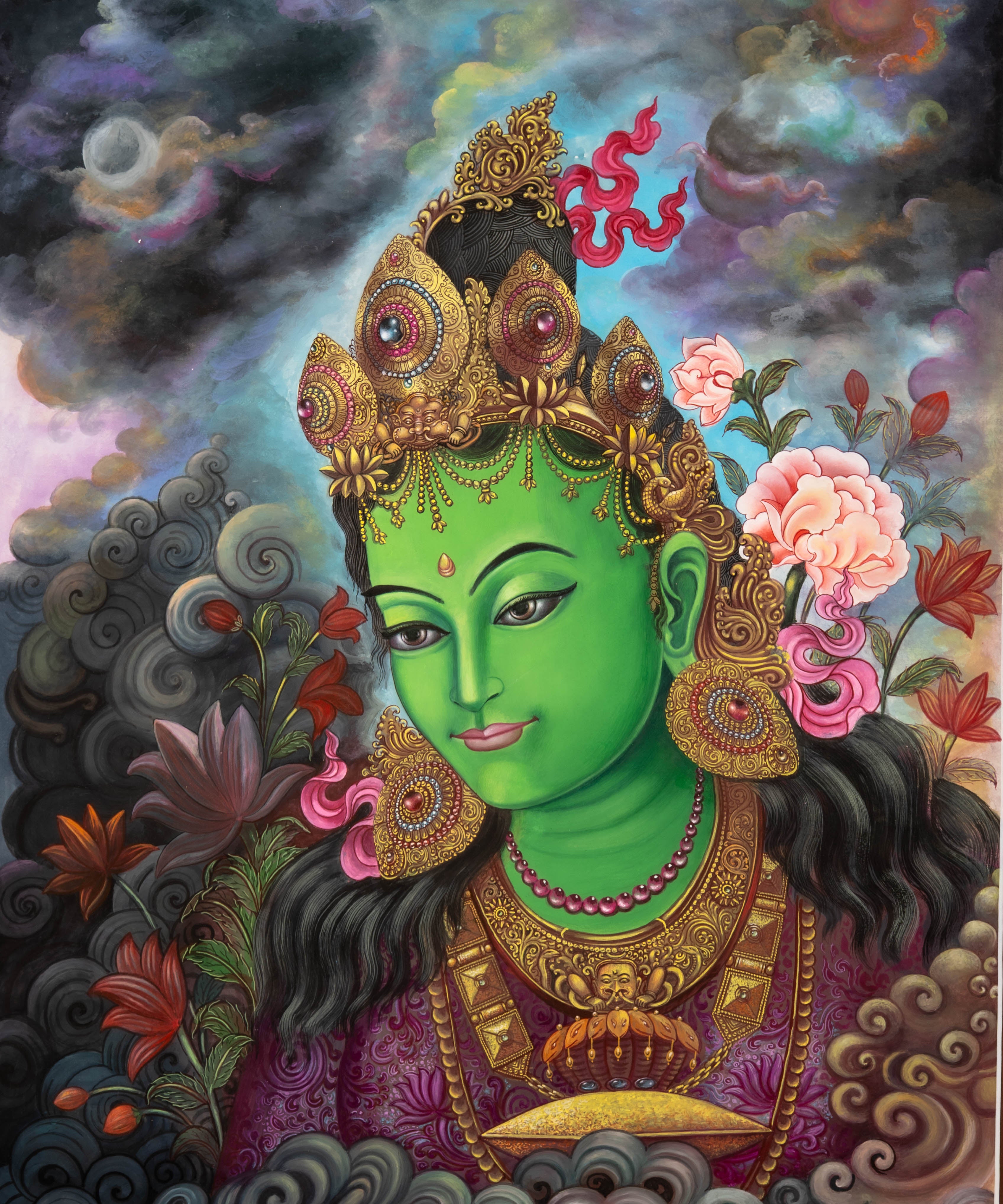 Green Tara - Sacred Newari Art