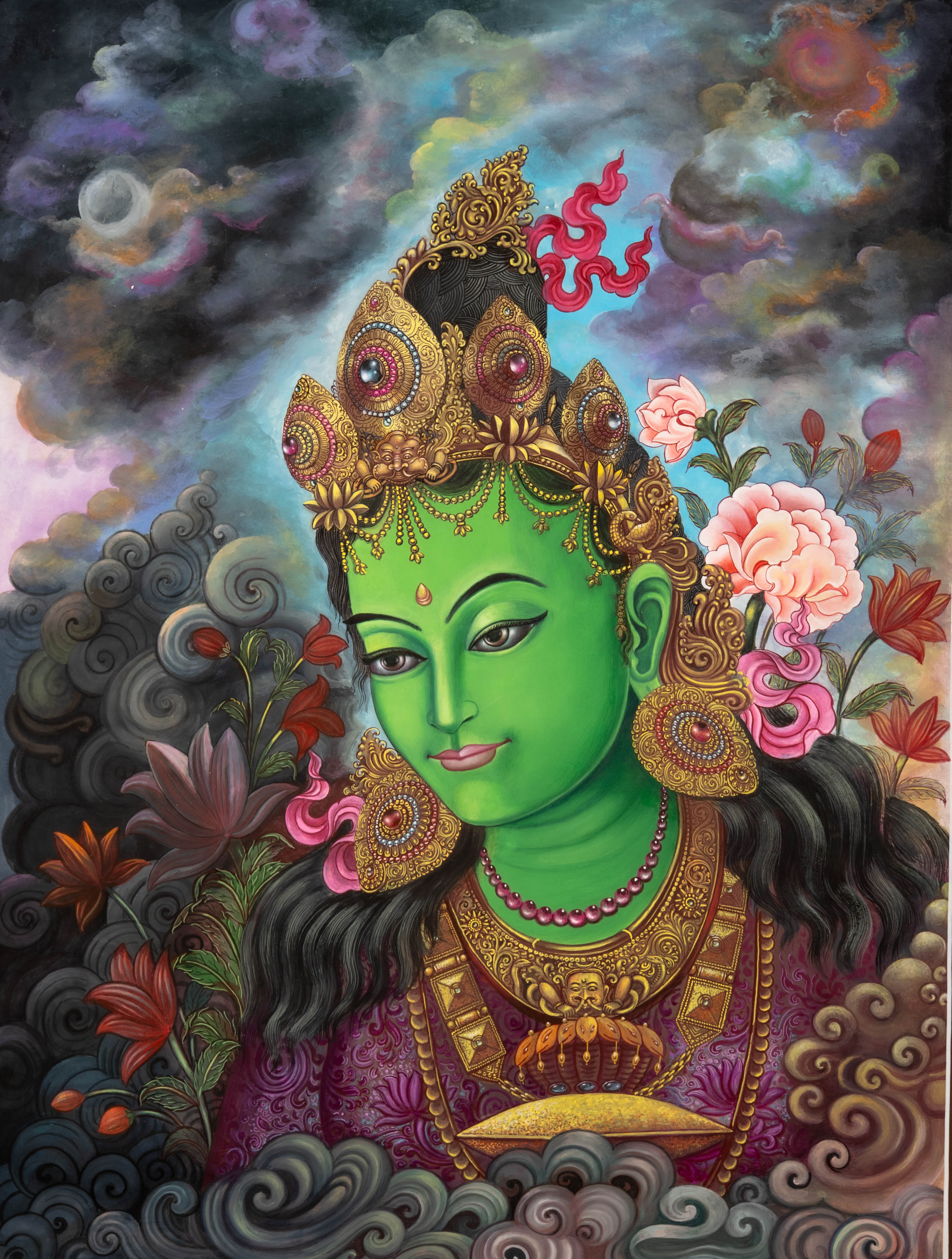 Green Tara - Sacred Newari Art