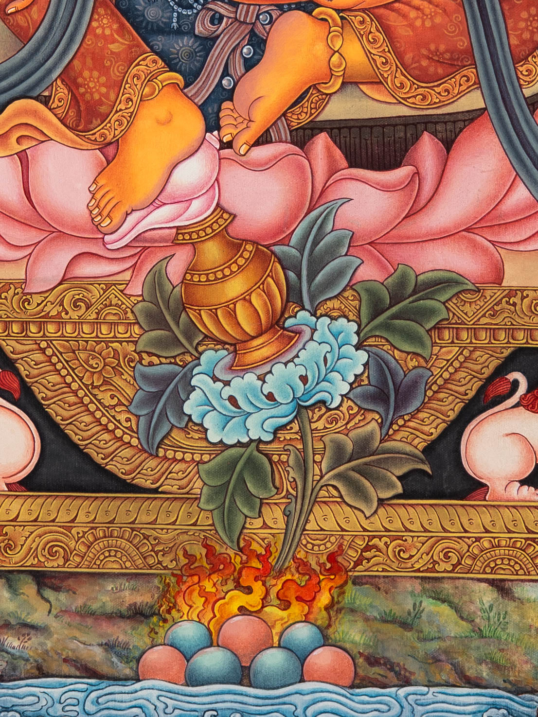 Zambala Thangka - Newari Painting