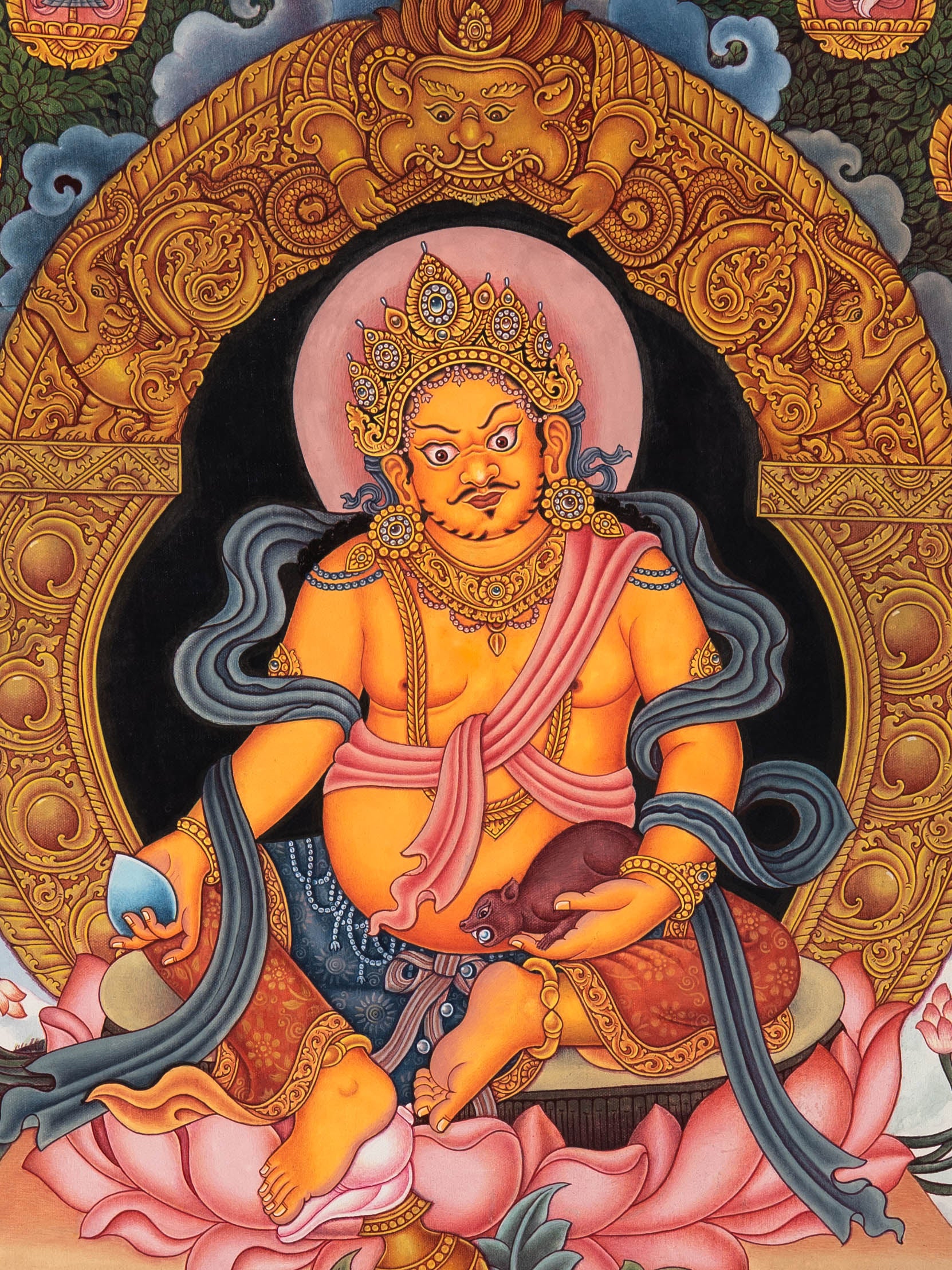 Zambala Thangka - Newari Painting