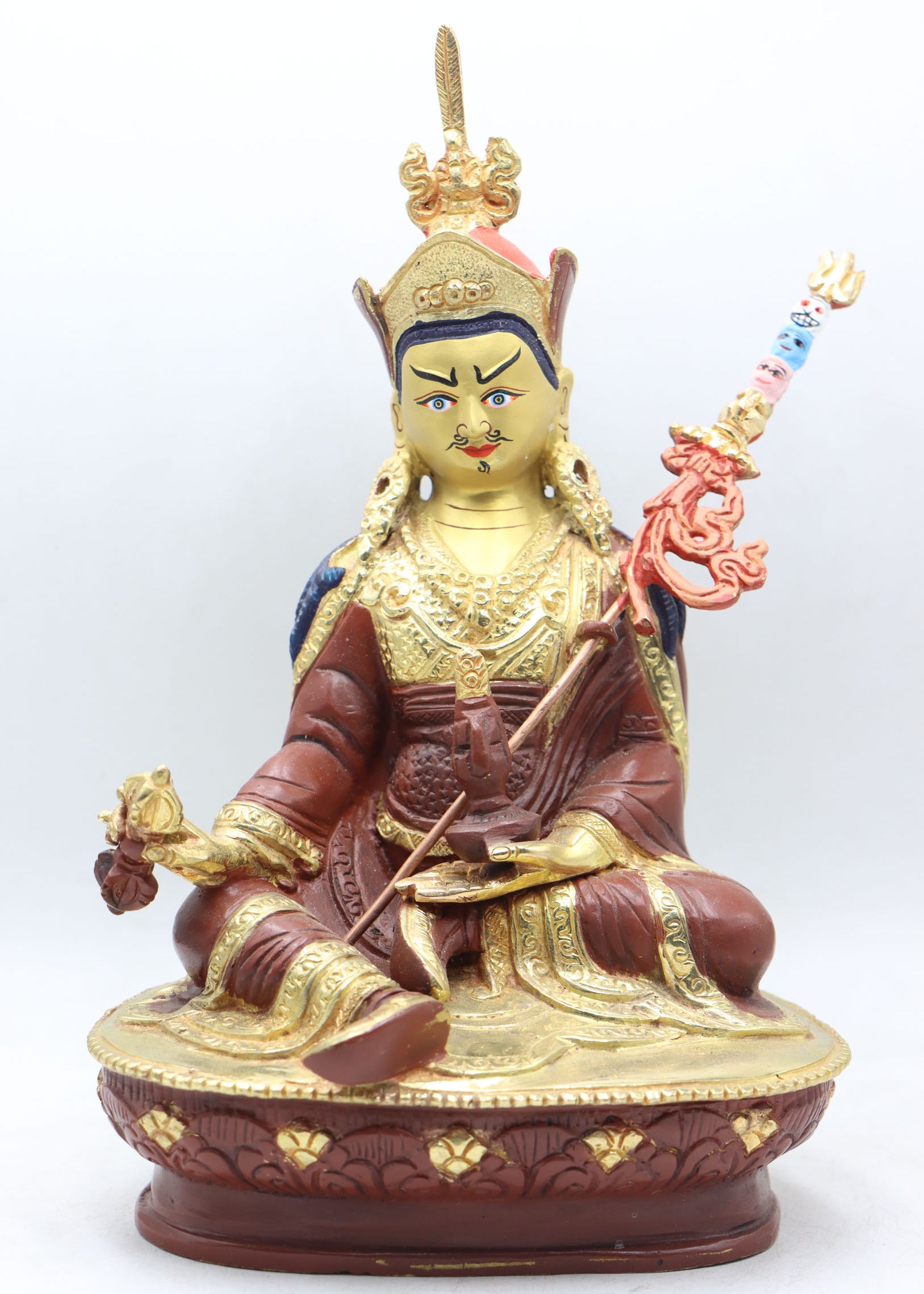 Guru Rinpoche Statue serves as a focal point for devotion, meditation, and spiritual practice.