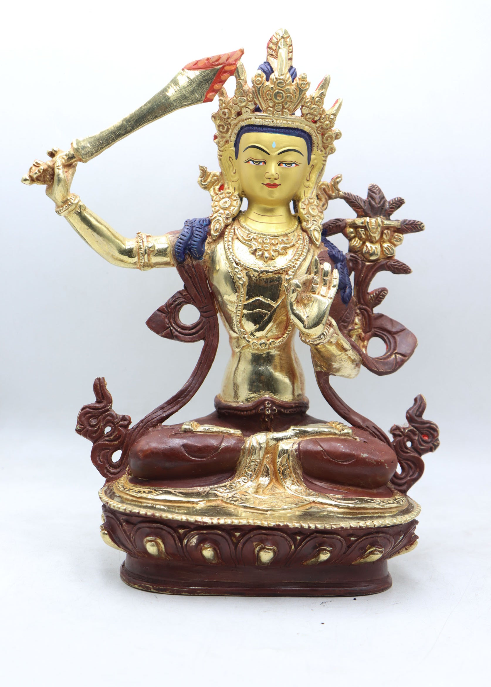 Manjushri Statue for guarding against ignorance and aiding in spiritual progress.