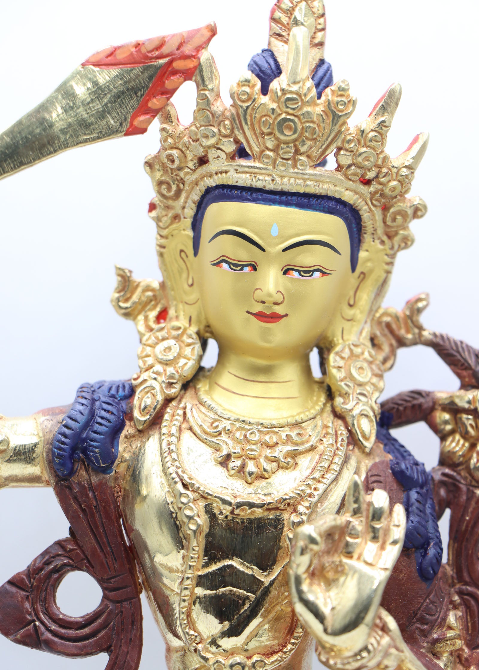 Manjushri Statue for guarding against ignorance and aiding in spiritual progress.