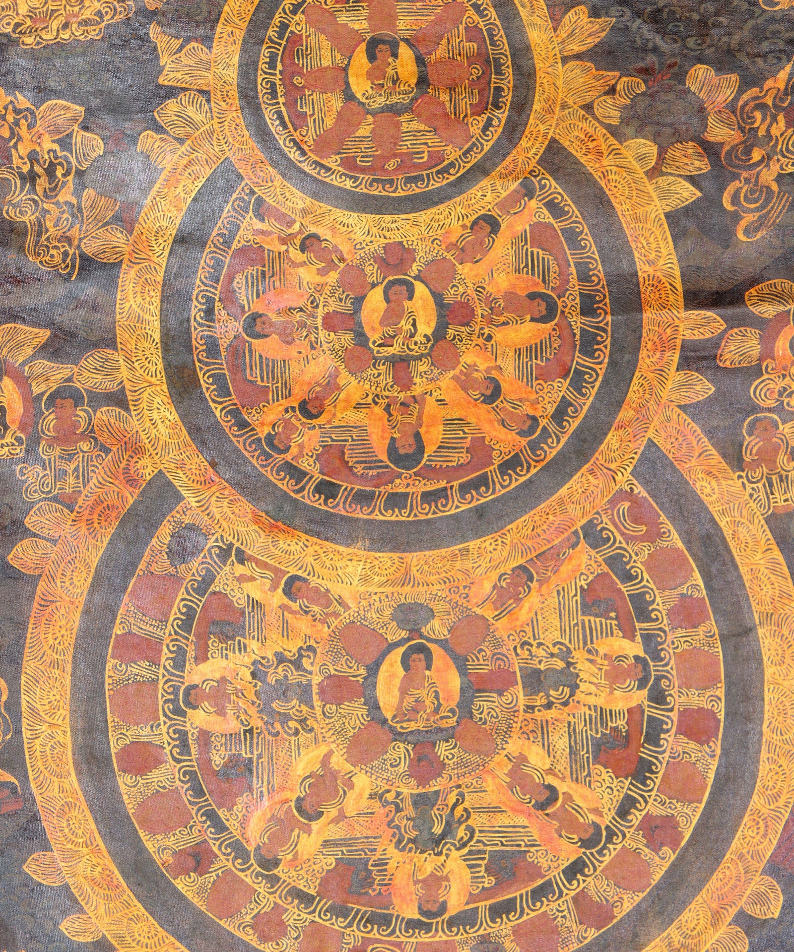 Buddha Mandala Thangka Painting for meditation and contemplation.