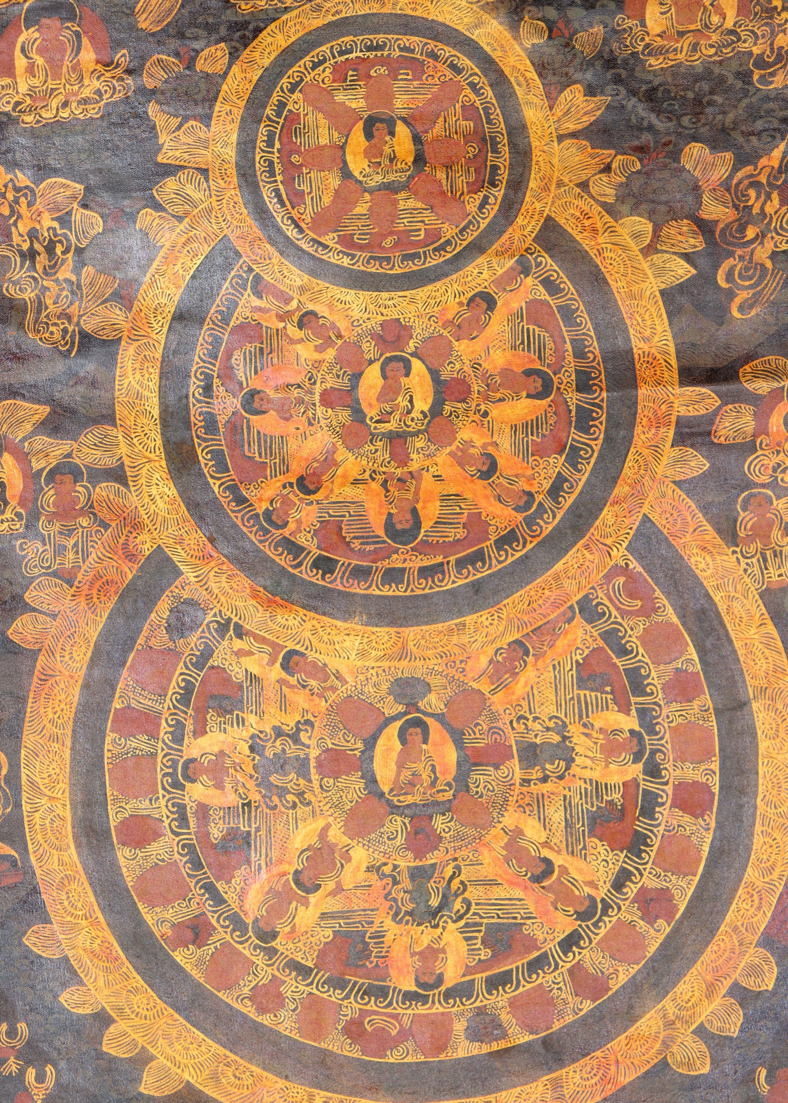 Buddha Mandala Thangka Painting for meditation and contemplation.