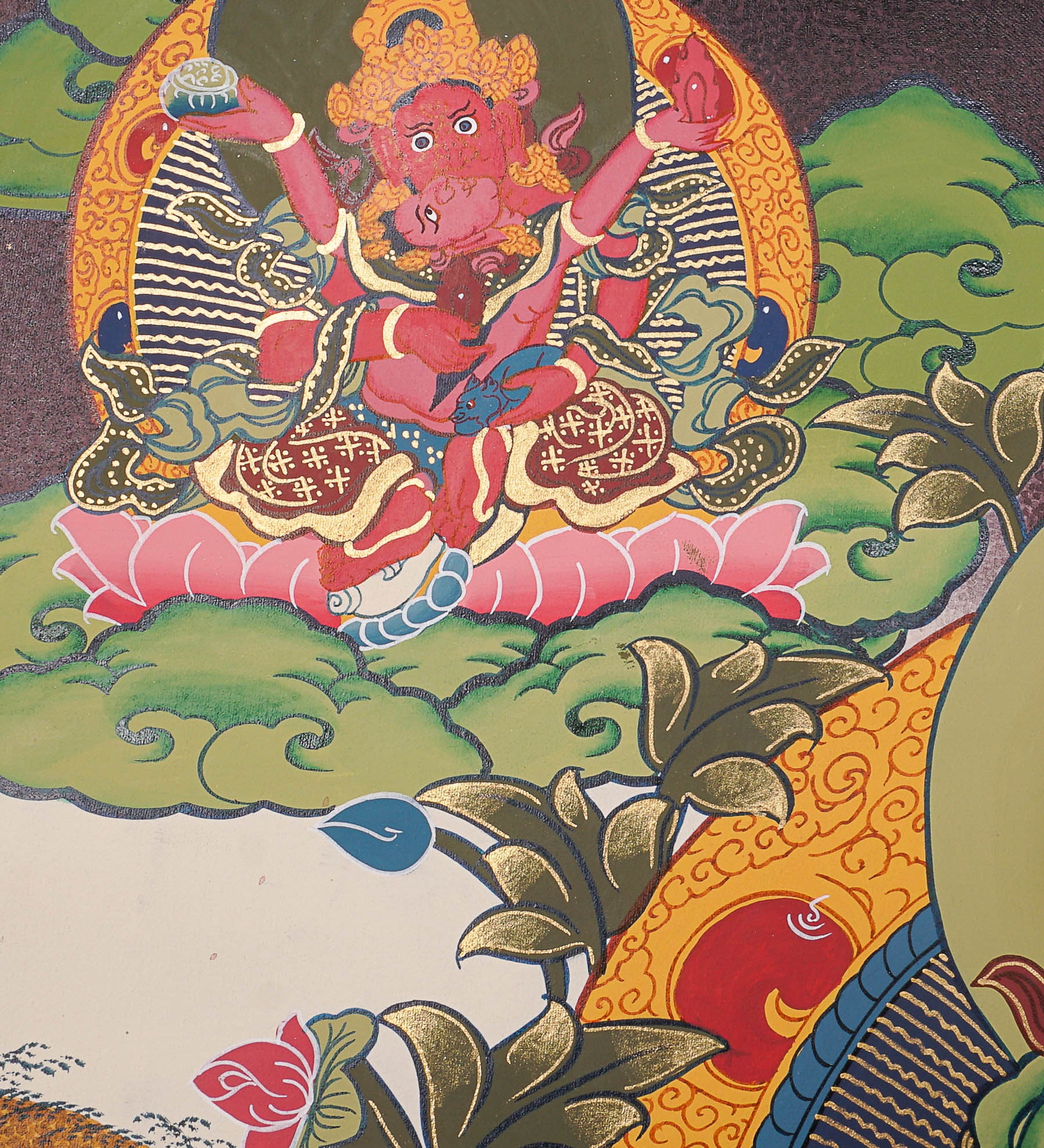 5 Zambala Thangka Painting - Himalayas Shop