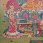 Antique Amitabha Buddha Thangka - Tibetan Painting