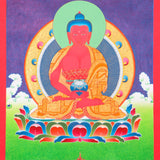 Amitabha Buddha Thangka for meditation and spiritual practice for long life