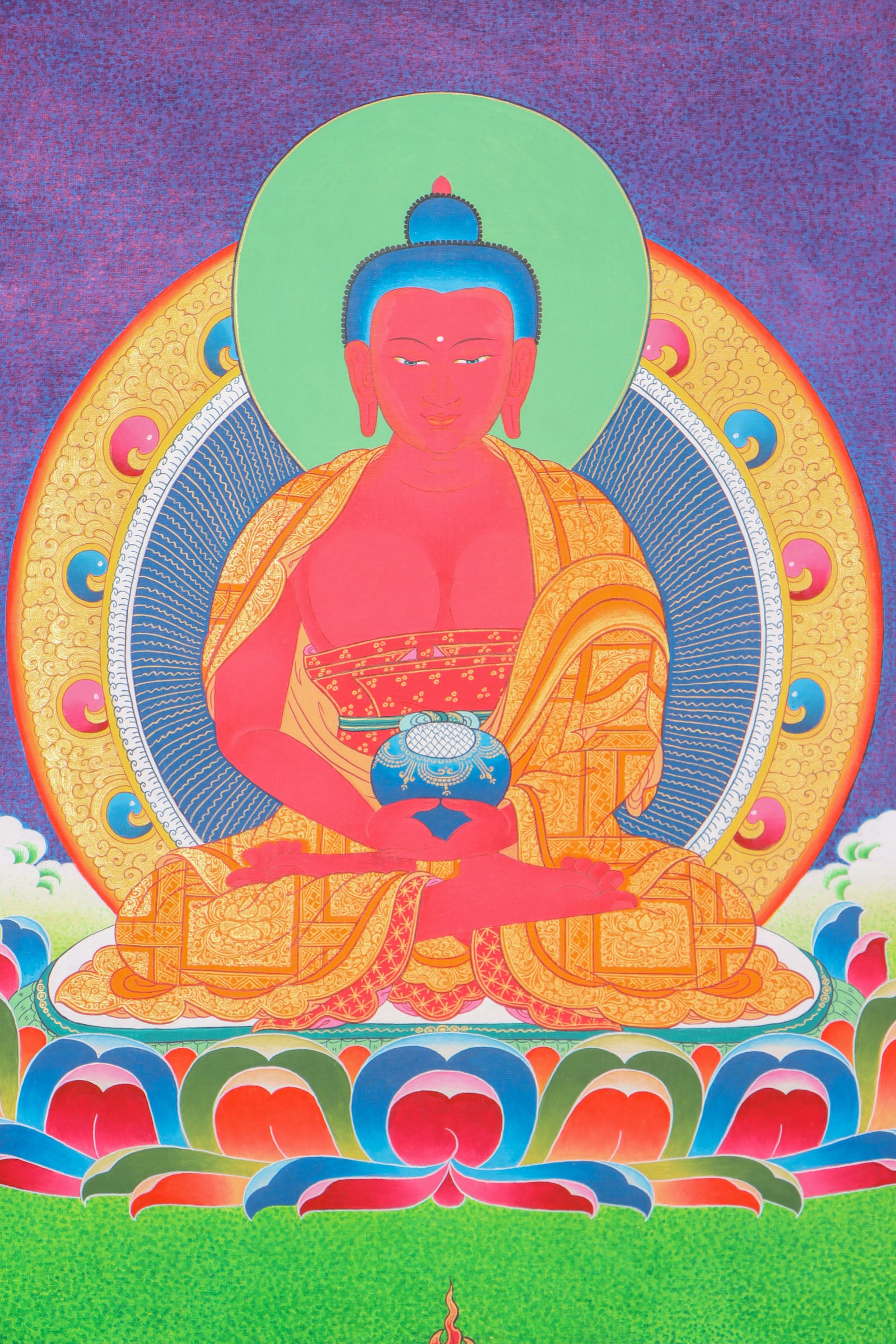 Amitabha Buddha Thangka for meditation and spiritual practice in Buddhism for long life