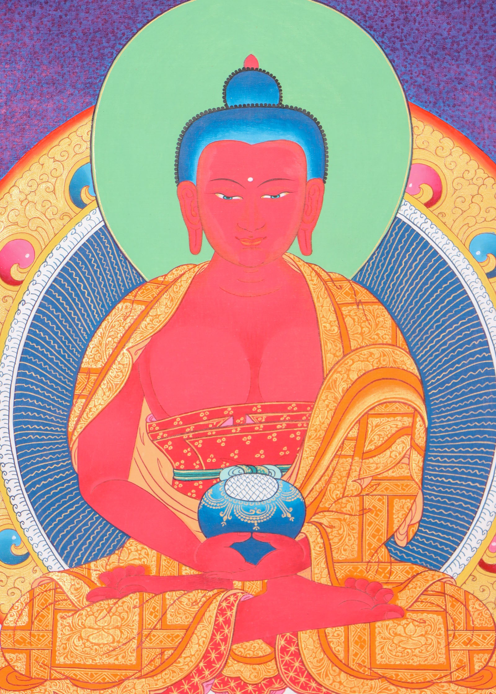 Amitabha Buddha Thangka for meditation.