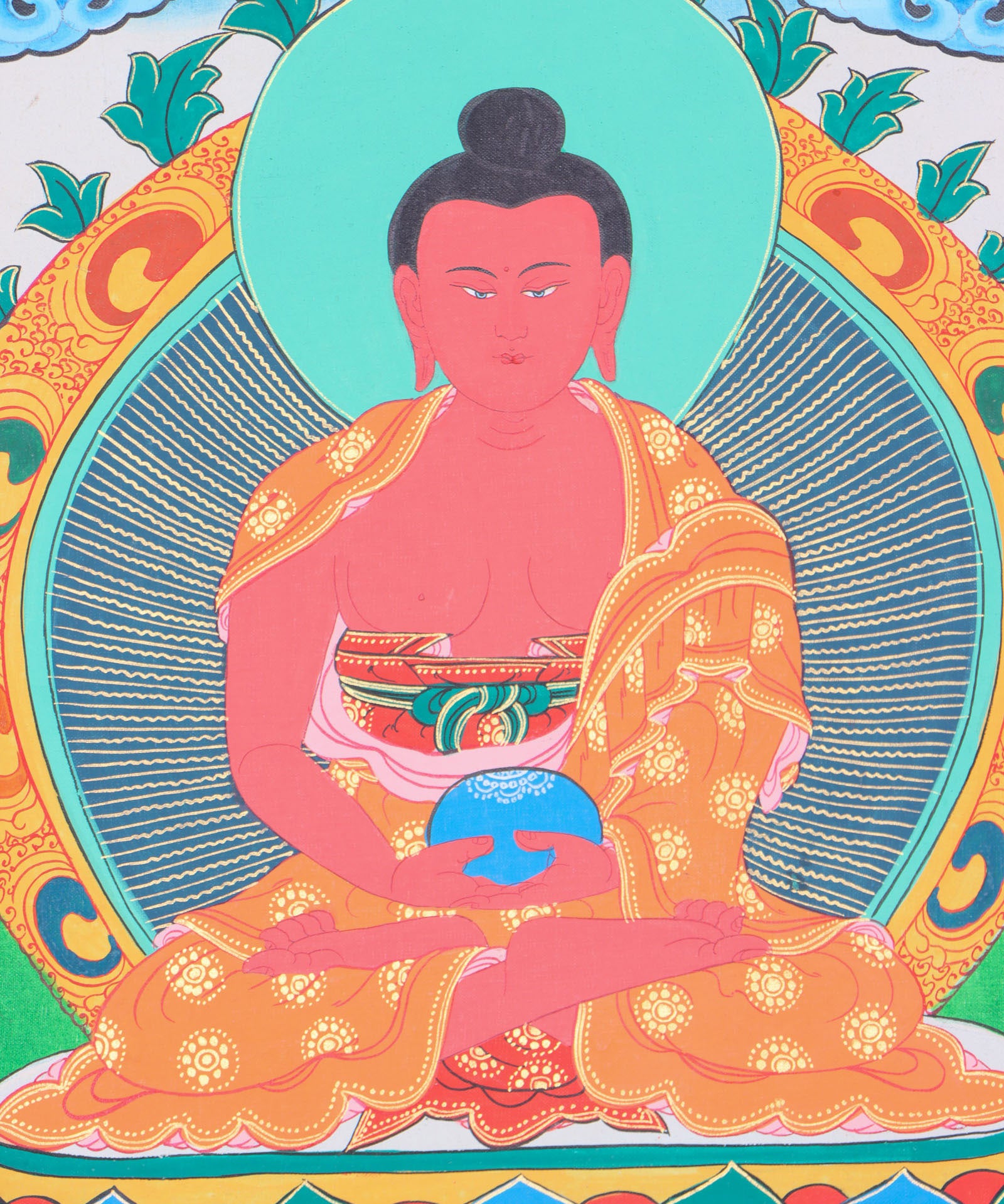 Amitabha Brocade Thangka Painting for spirituality.