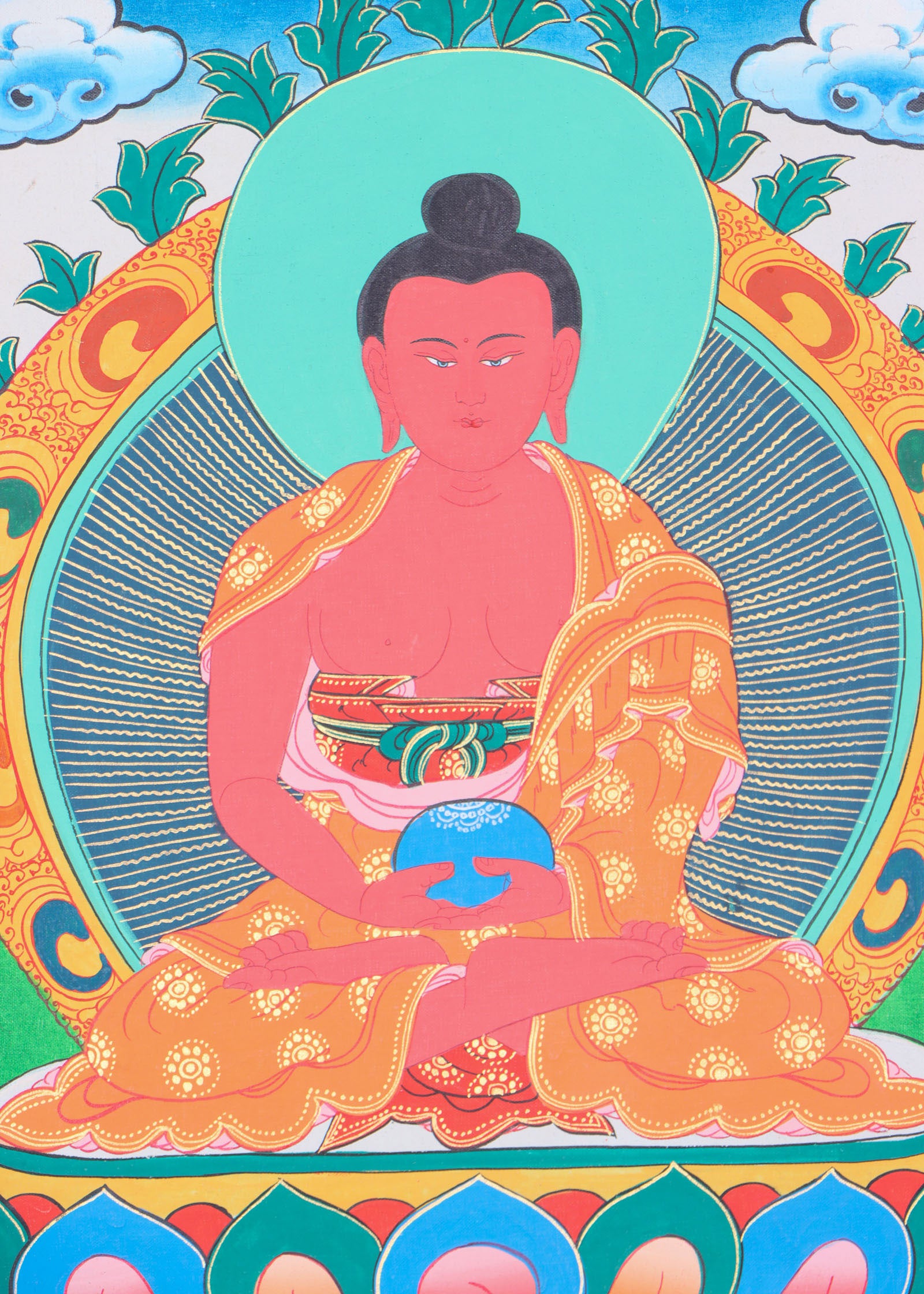 Amitabha Brocade Thangka Painting for spirituality.