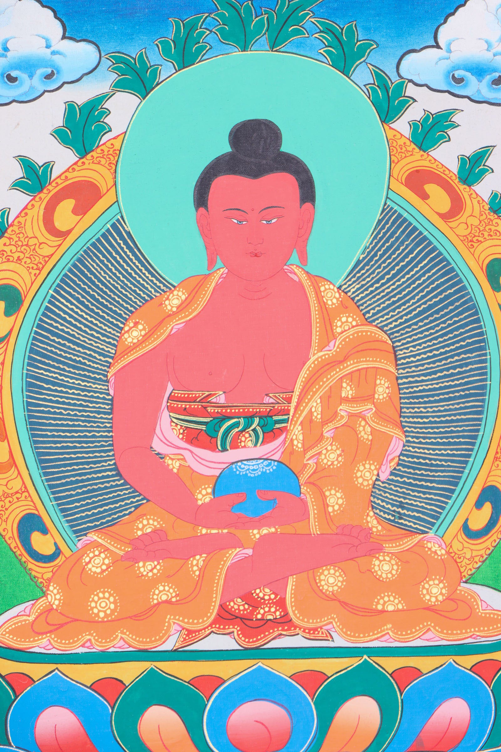 Amitabha Brocade Thangka Painting for spirituality.